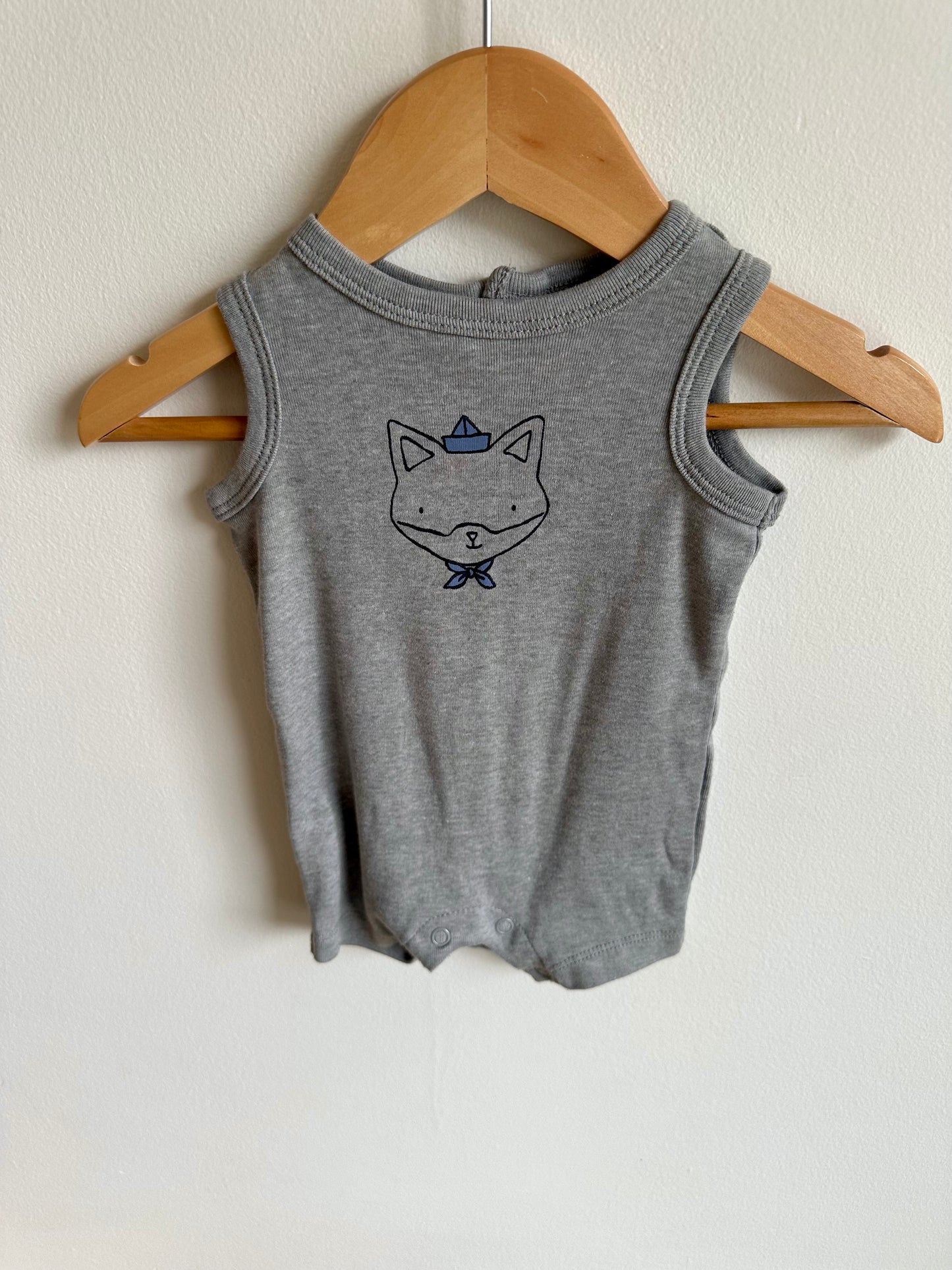 Fox Sailor Romper / 0-3m