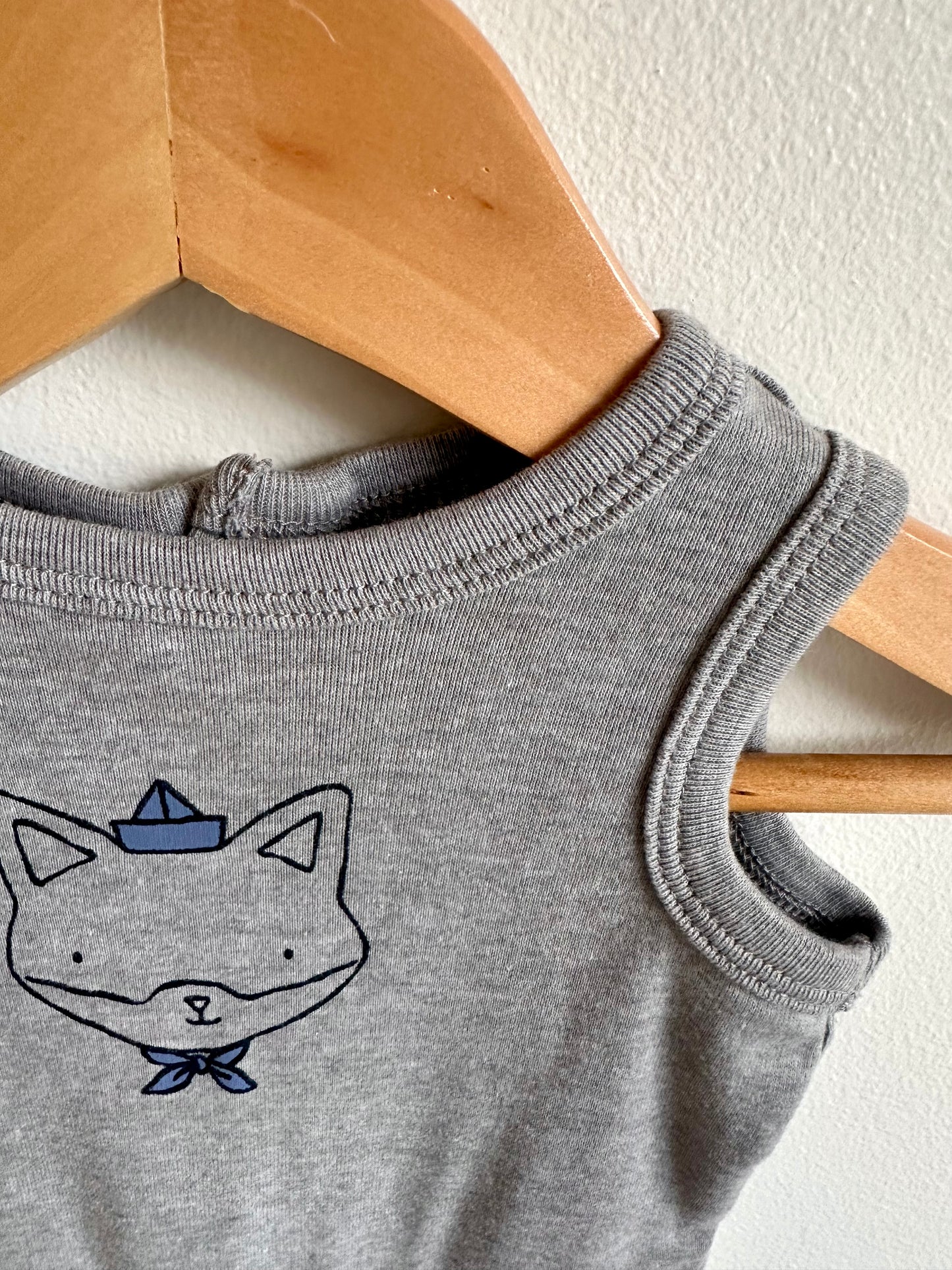 Fox Sailor Romper / 0-3m