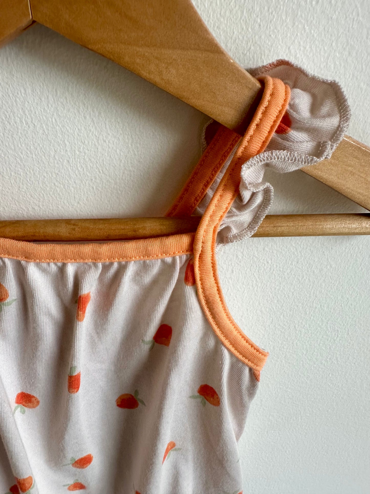 Peach Bubble Romper / 3-6m