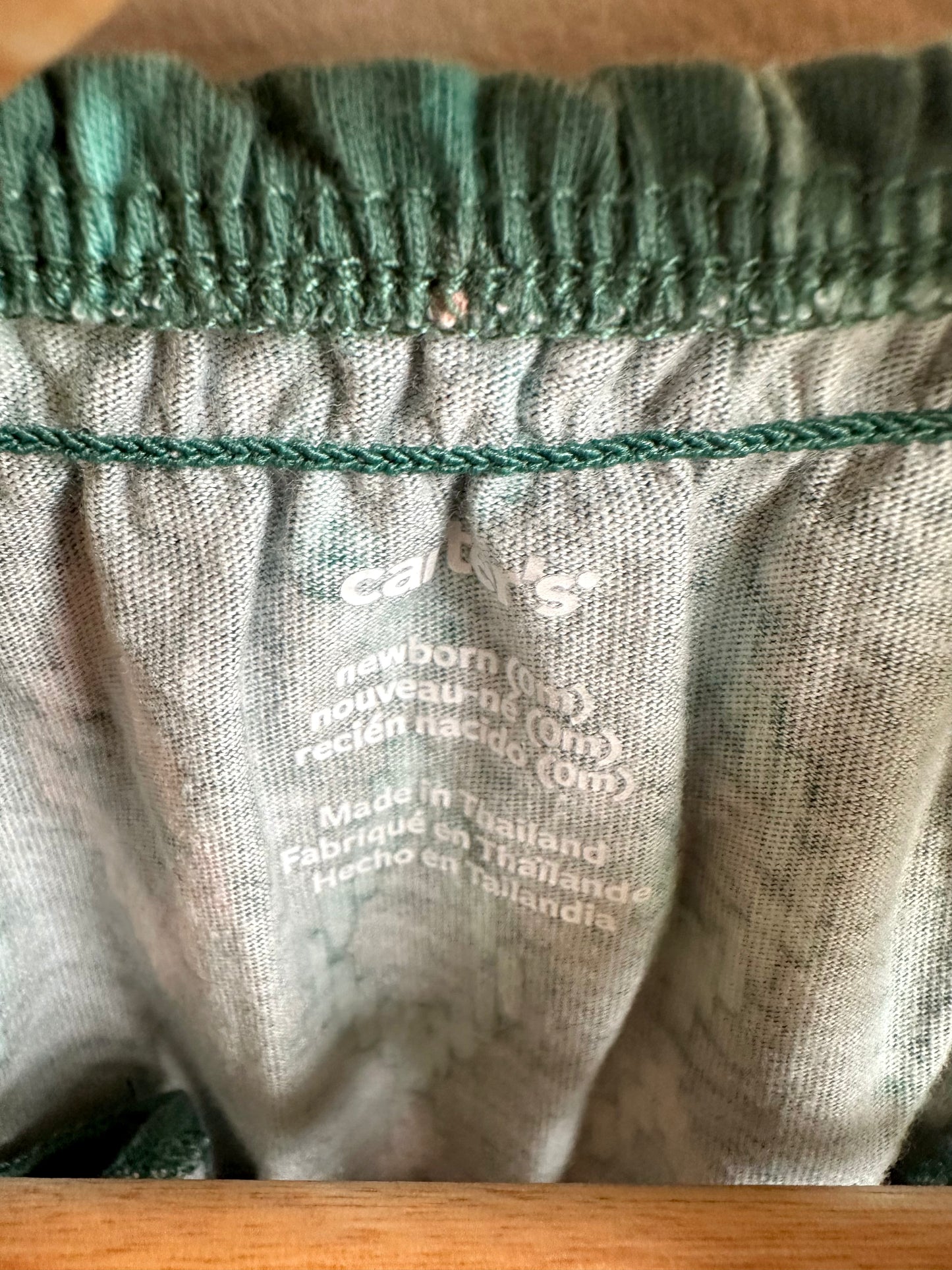Newborn Green Diamond Romper / 0m