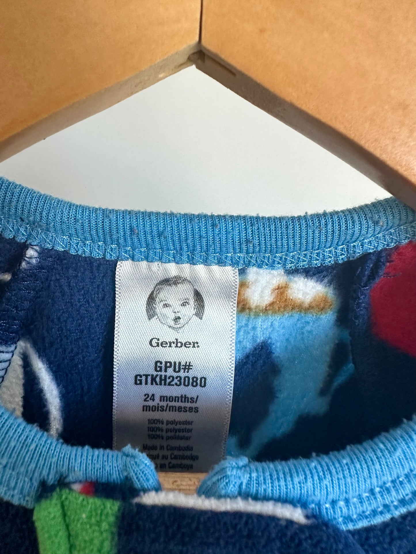 Fleece Navy Winter Mugs Sleeper / 24m
