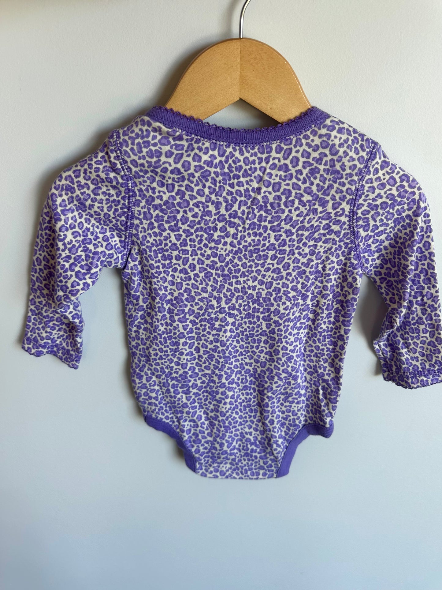 Baby Gap Purple Animal Print Bodysuit / 6-12m