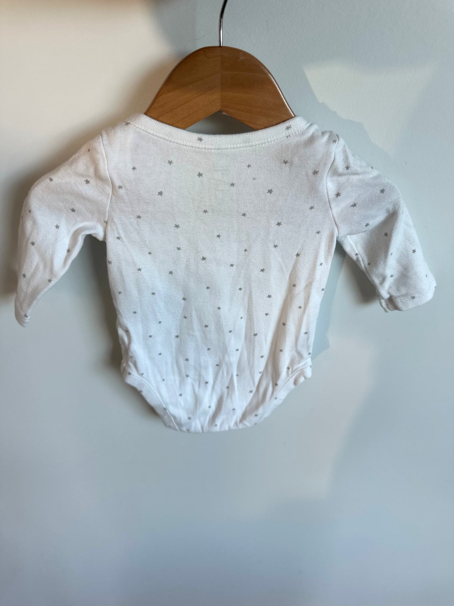 Set of 2 Gap Bodysuits - Grey and Stars / 0-3m