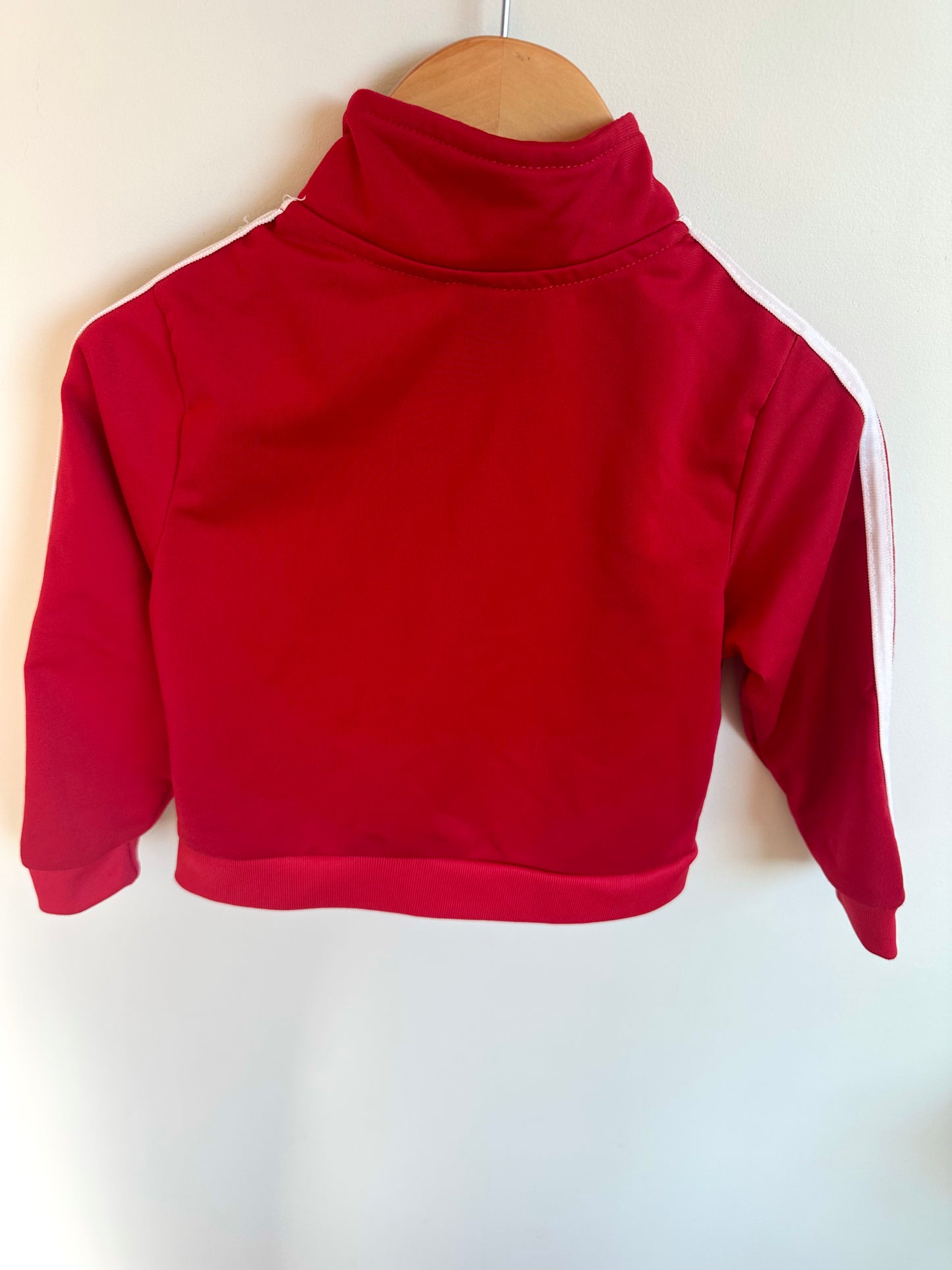 Red White Stripe Track Sweater / 3T