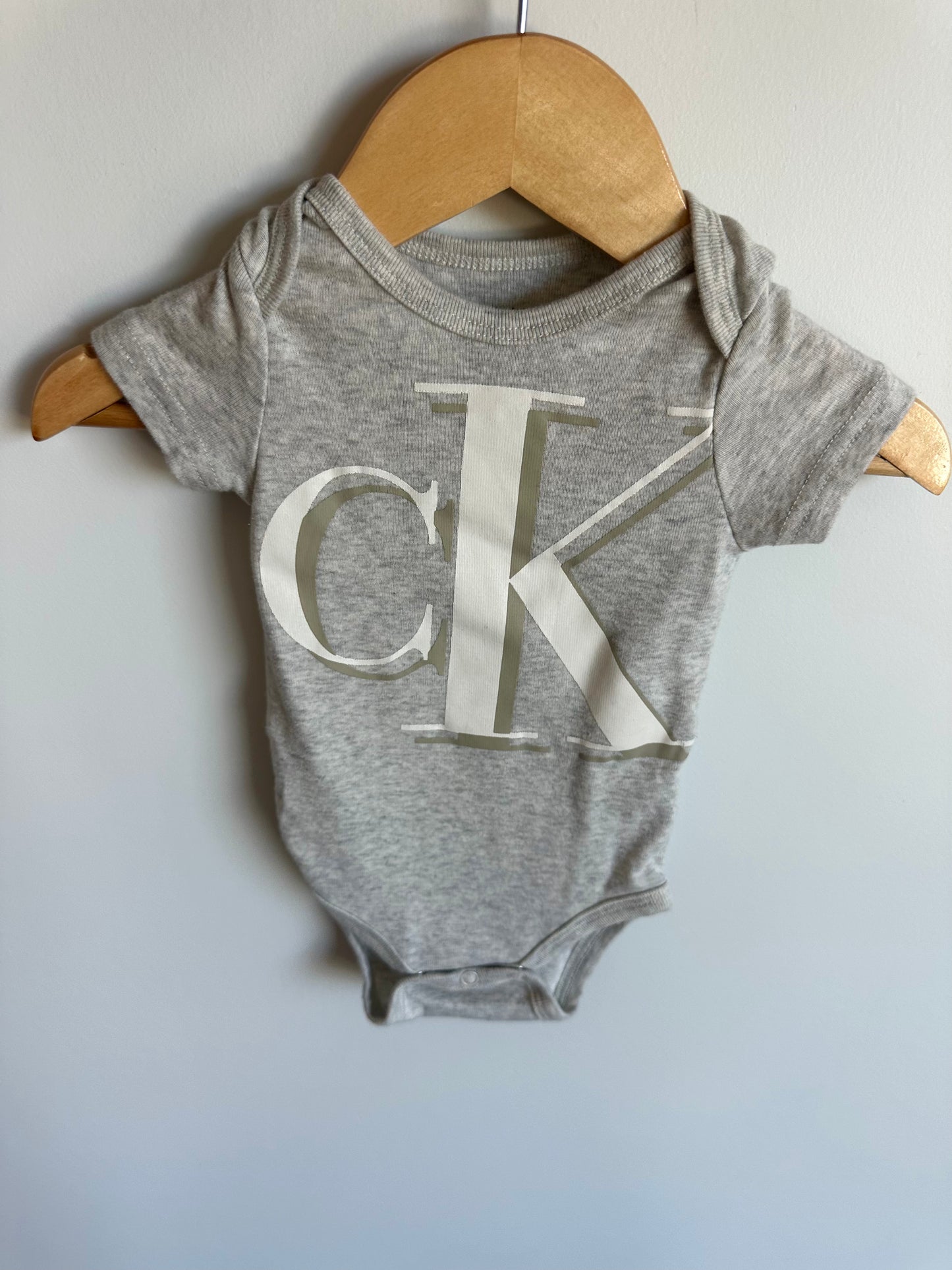 CK Grey Bodysuit / 3-6m