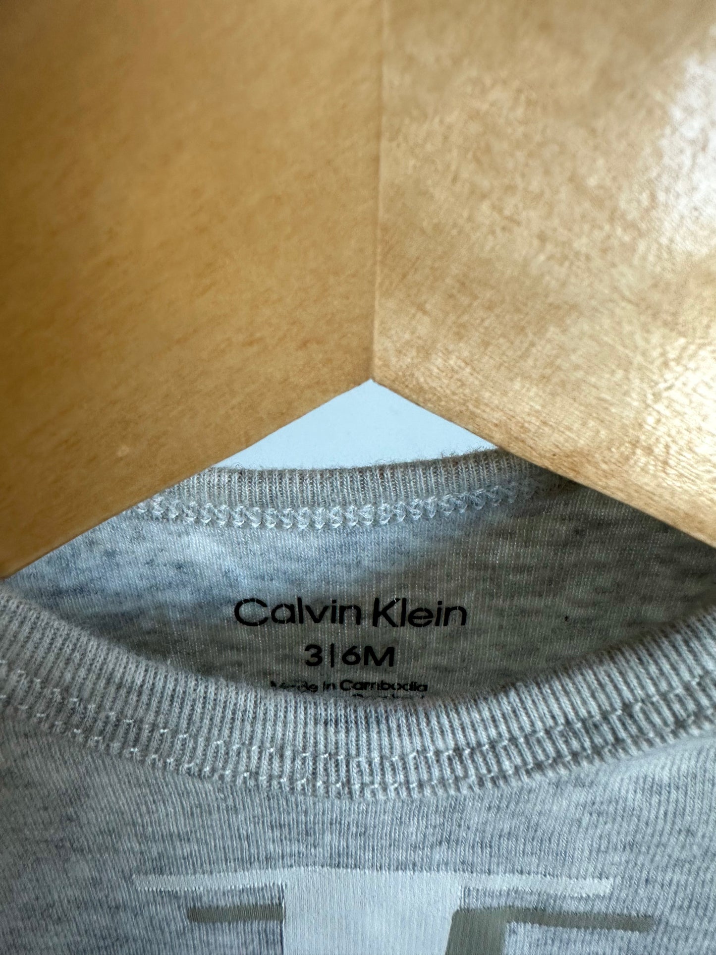 CK Grey Bodysuit / 3-6m