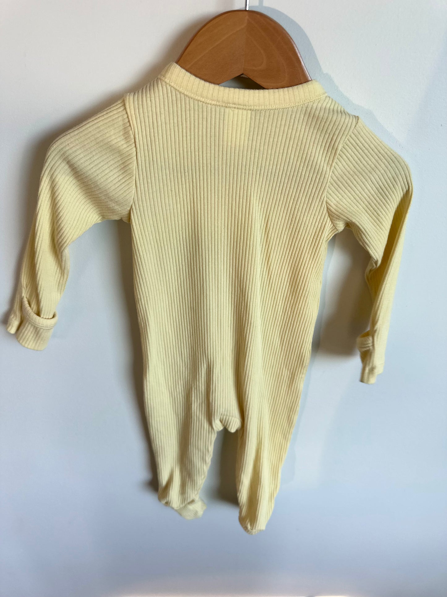 Yellow Ribbed Sleeper / 6-9m