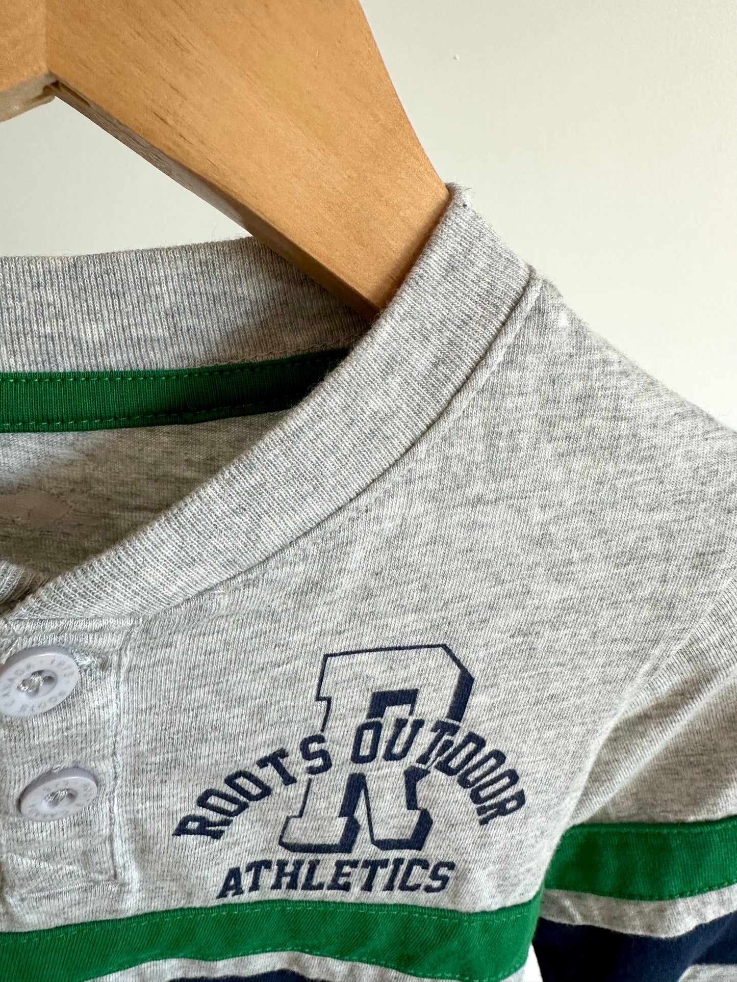 Roots Green + Blue Striped Long Sleeve / 2T