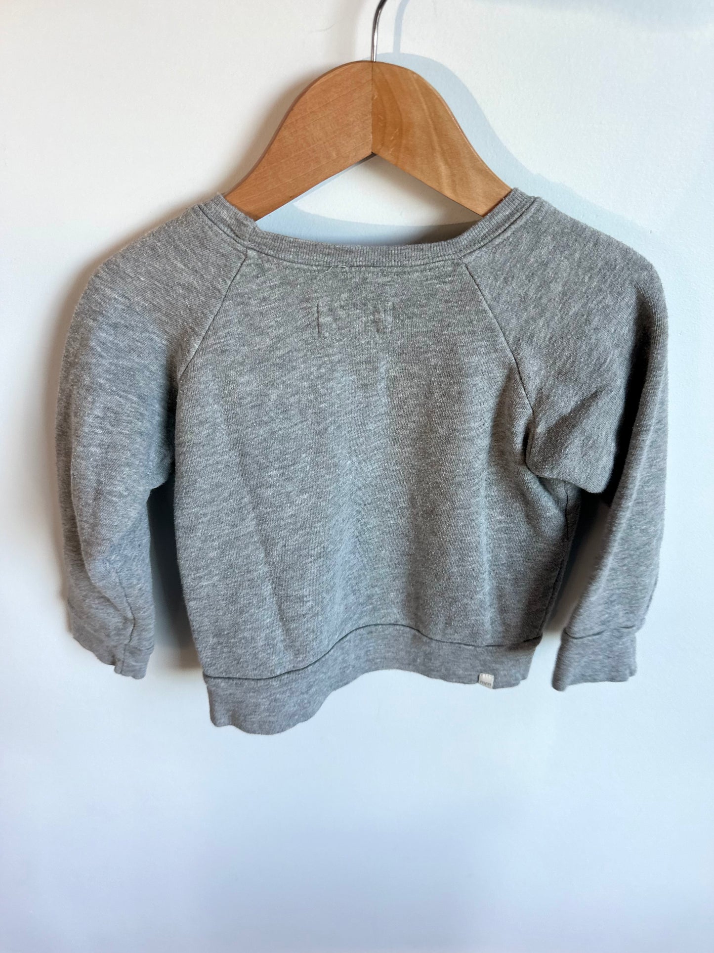 Mini Mioche Kind Heart Fierce Mind Grey Crew / 24m