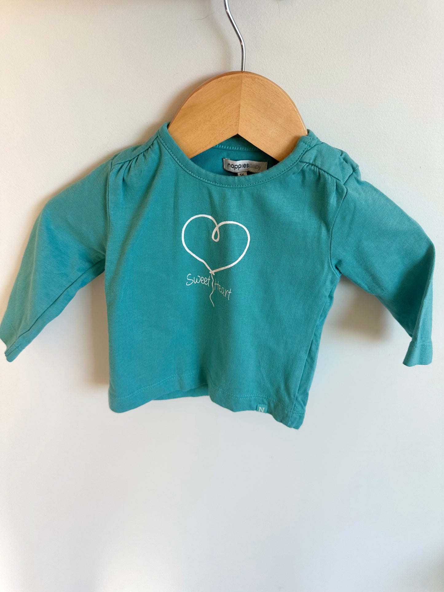 Teal Sweetheart Top / 0-3m