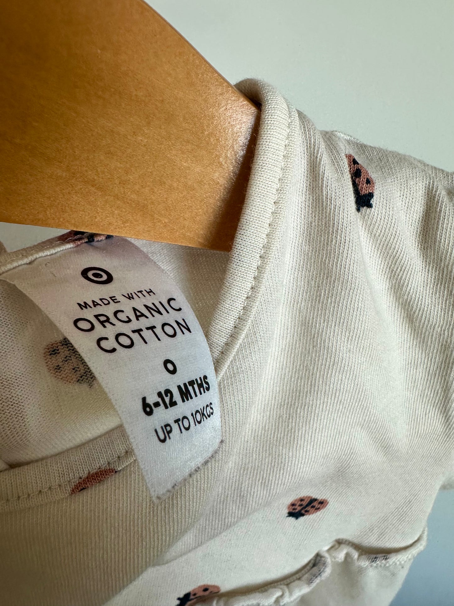 Ladybug Tan Dress / 6-12m
