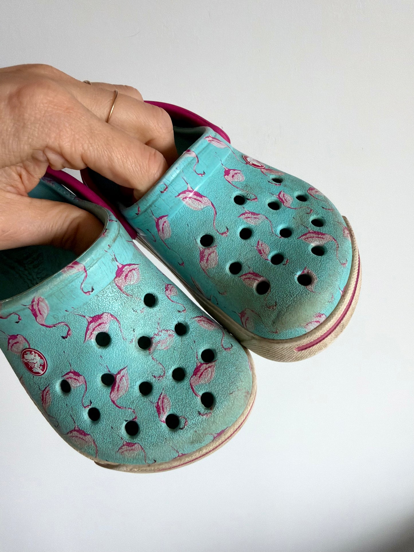Crocs Flamingo Sandals / Size 6 or 7 toddler