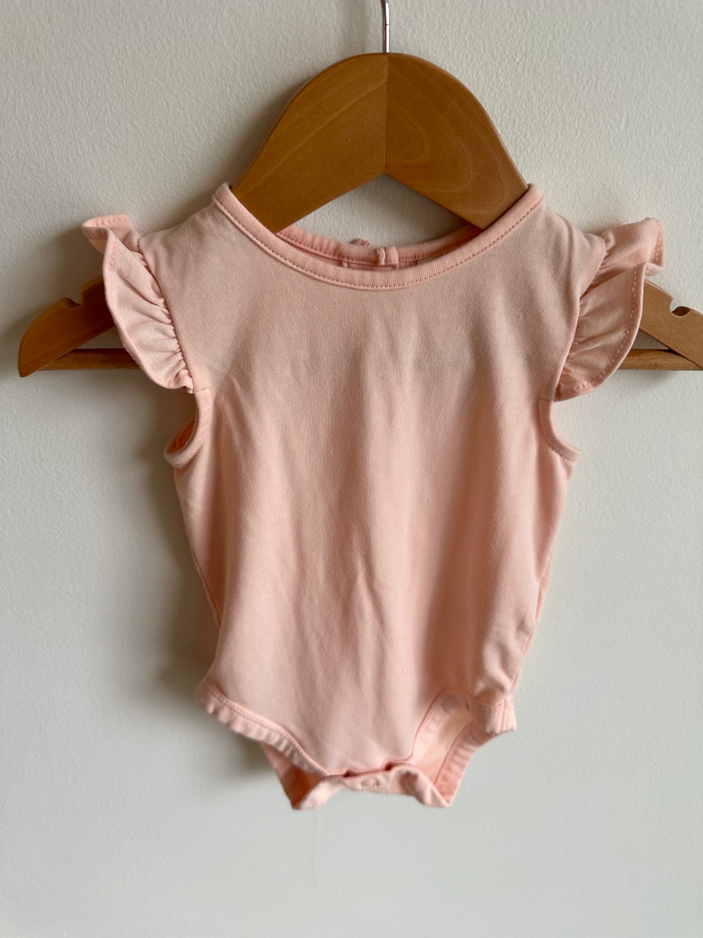 Pink Ruffle Sleeve Bodysuit / 3-6m
