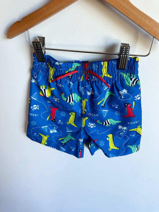 Pirate Dino Swim Shorts / 12-18m