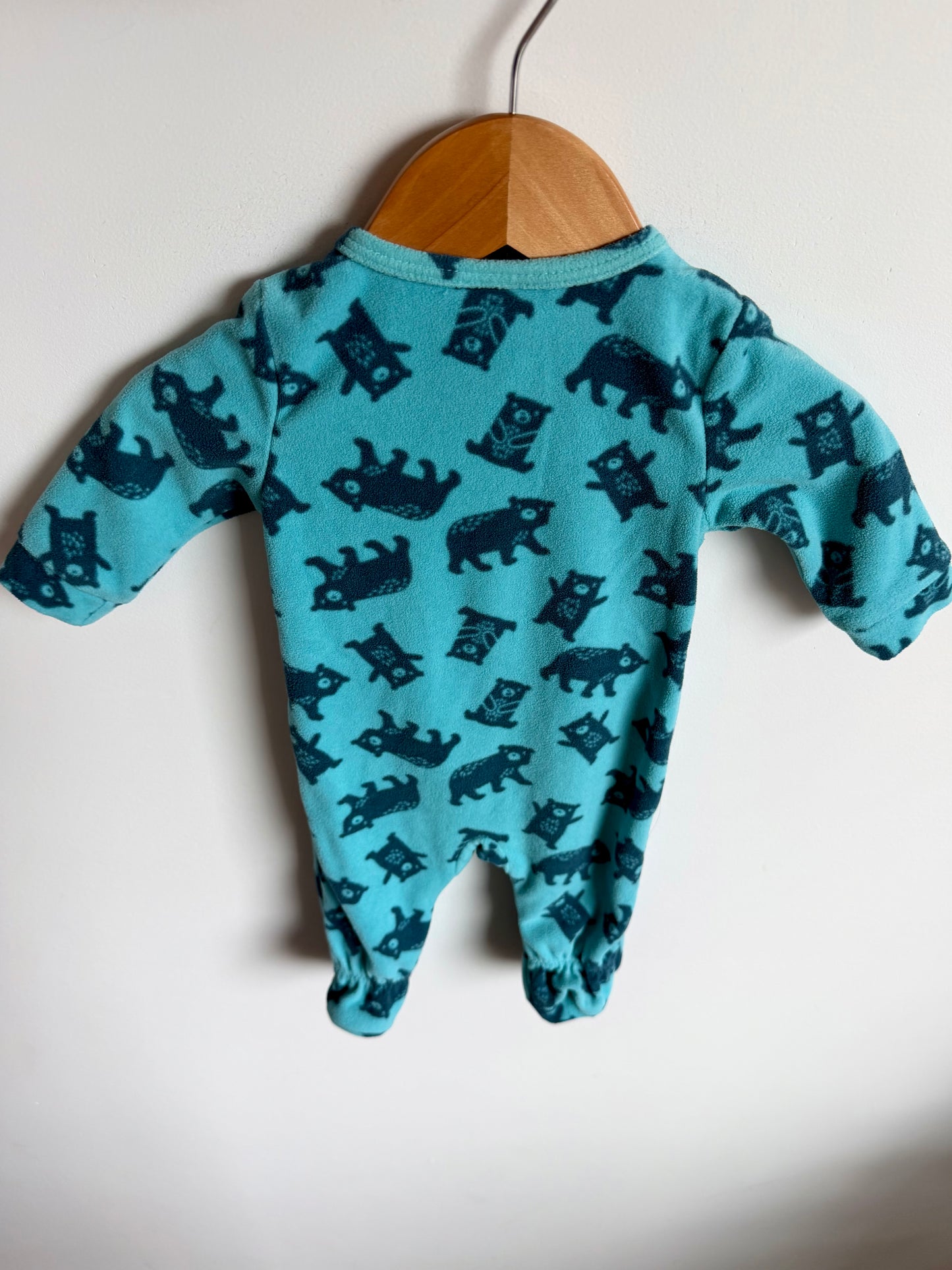 Bear Blue Fleece Sleeper / 0-3m