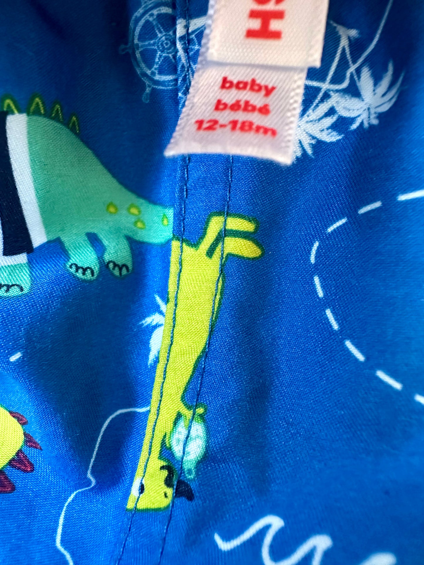 Pirate Dino Swim Shorts / 12-18m