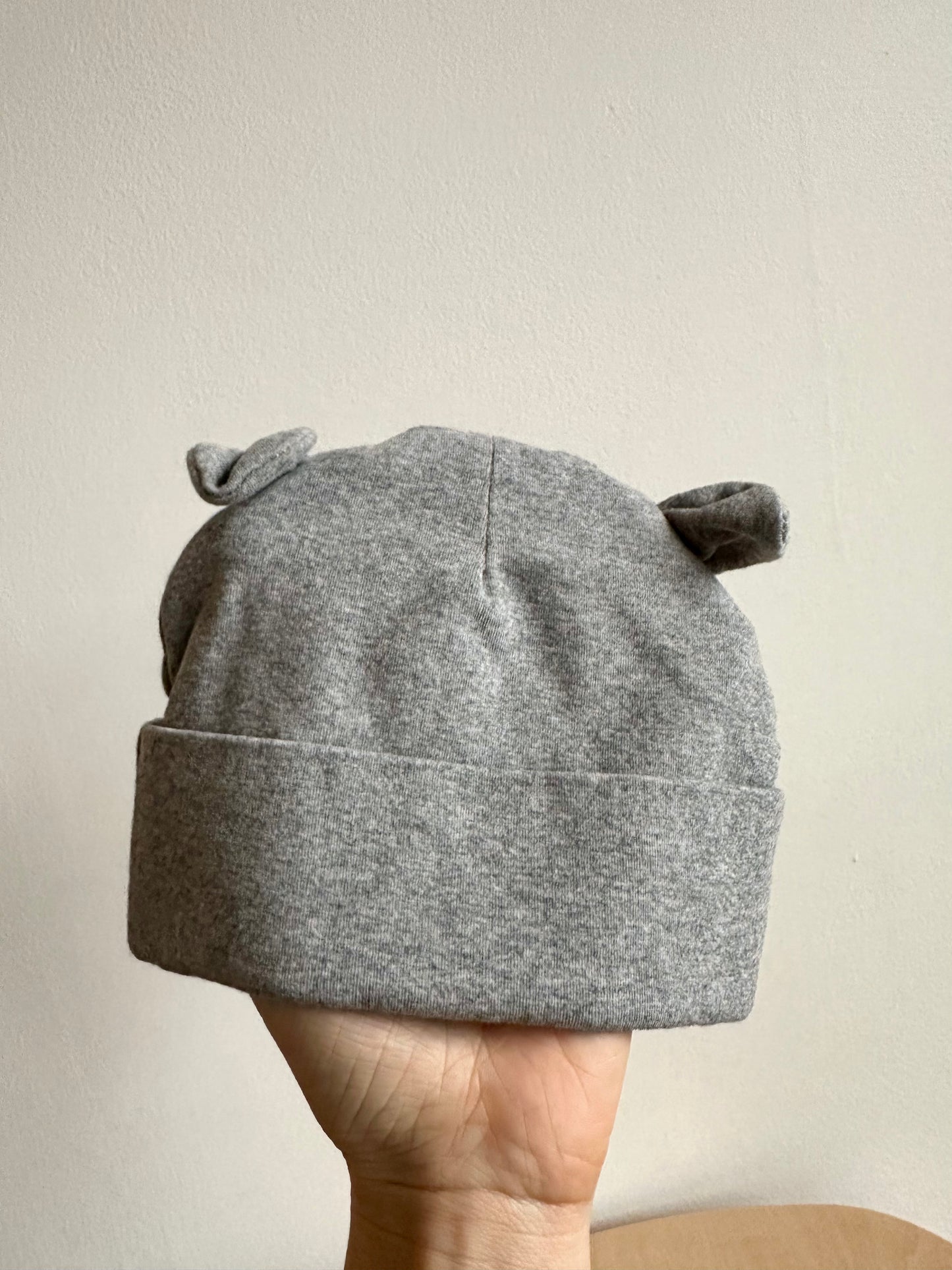 Grey Bear Ear Toque / 6-12m?