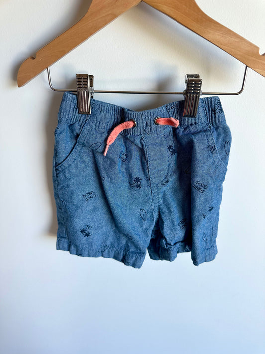 Good Vibes Blue Shorts / 18-24m