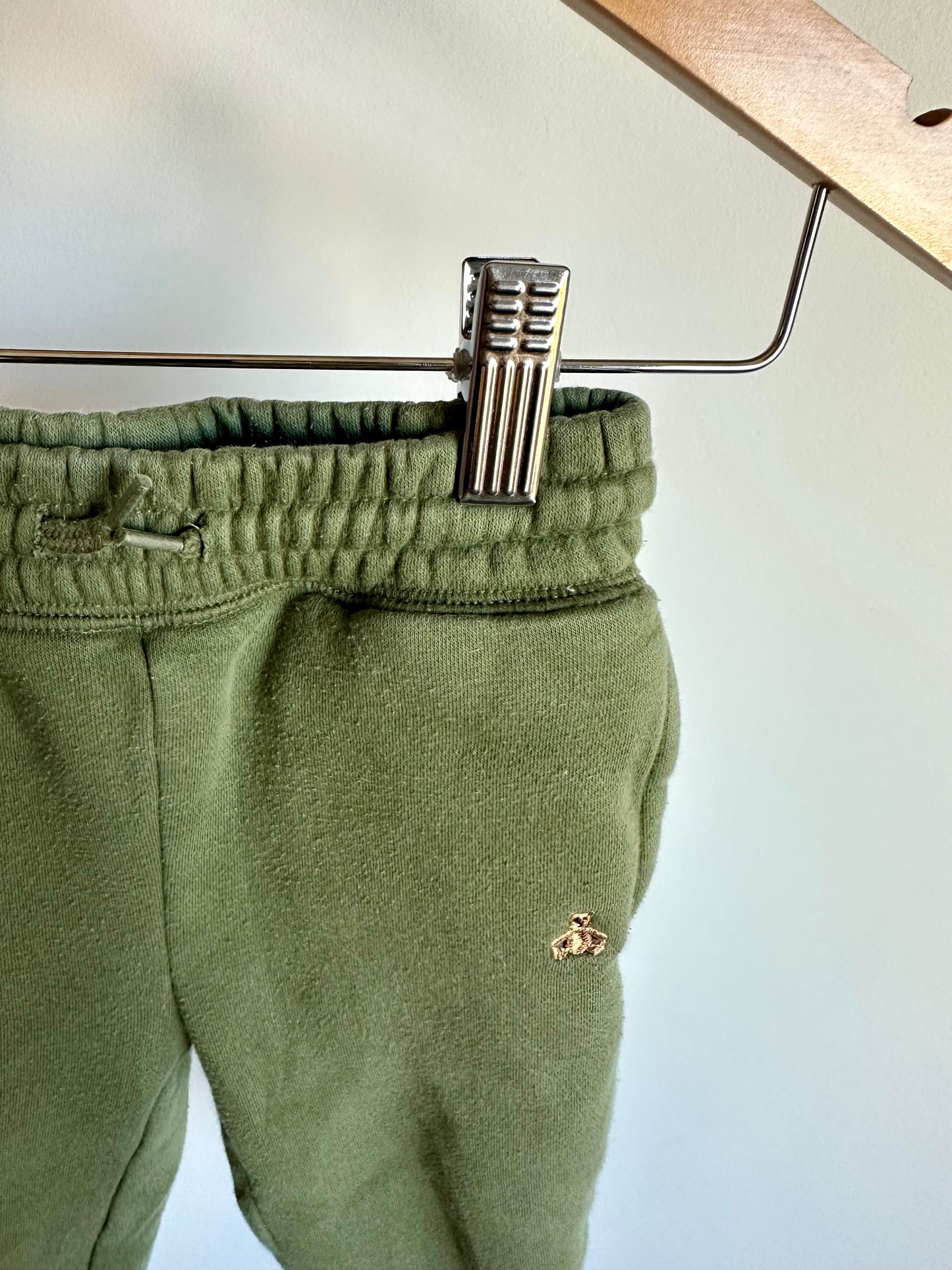 Green Drawstring Tapered Pants / 18-24m