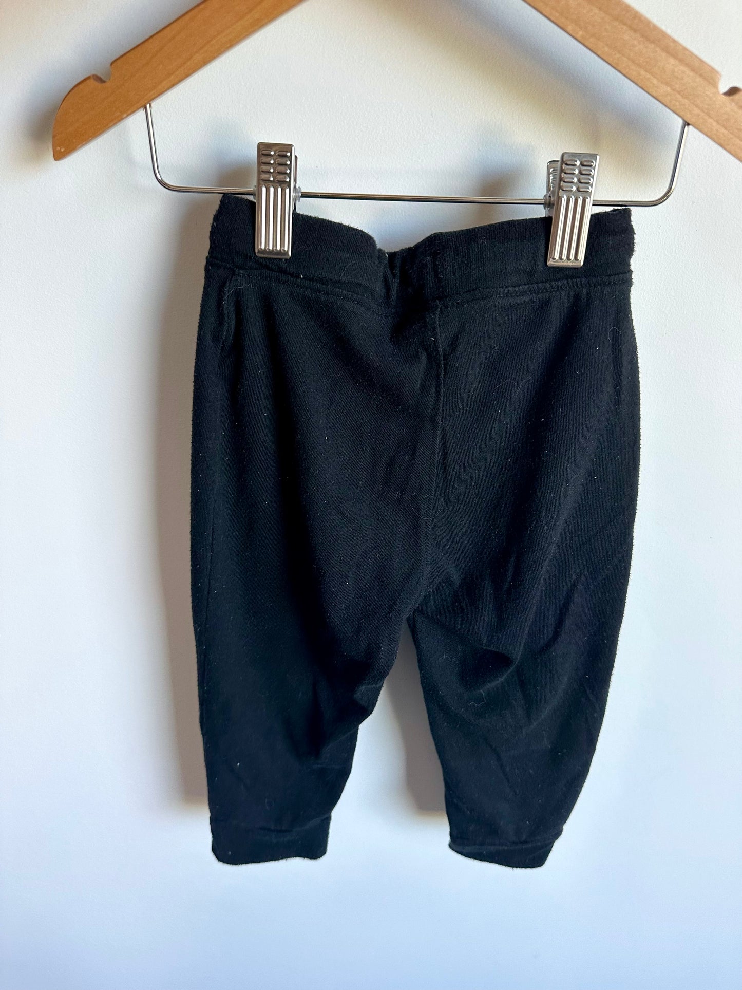Black Joggers with White Drawstring / 18-24m