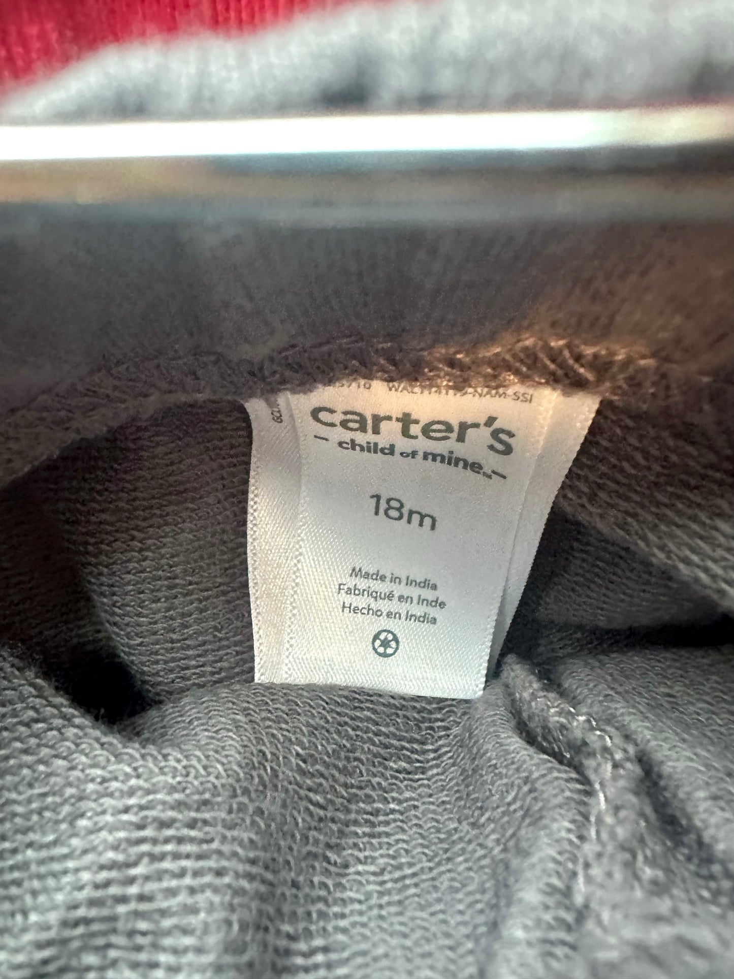 Grey Tapered Pants with Drawstring / 18m