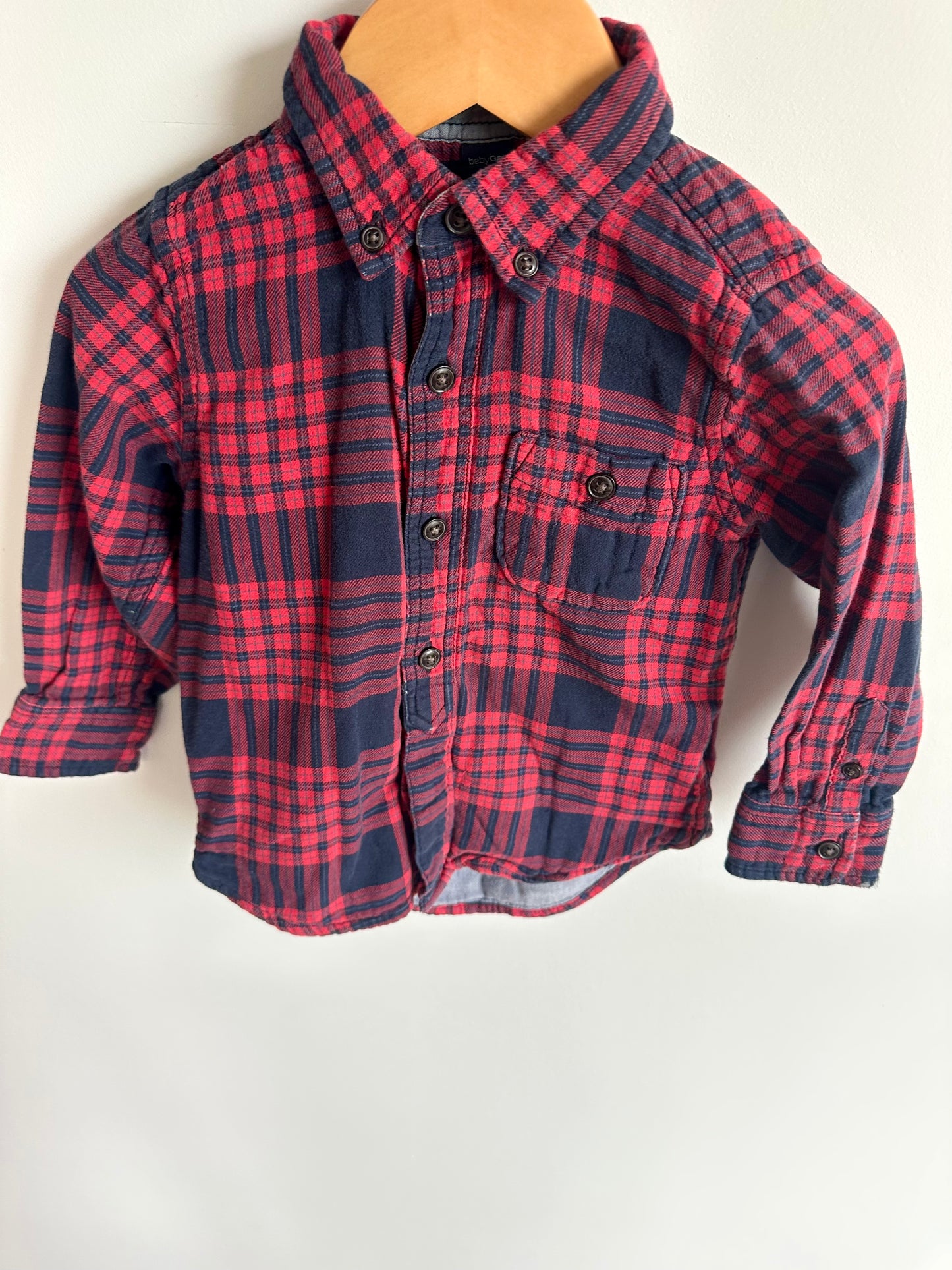 Gap Red Striped Flannel / 2T