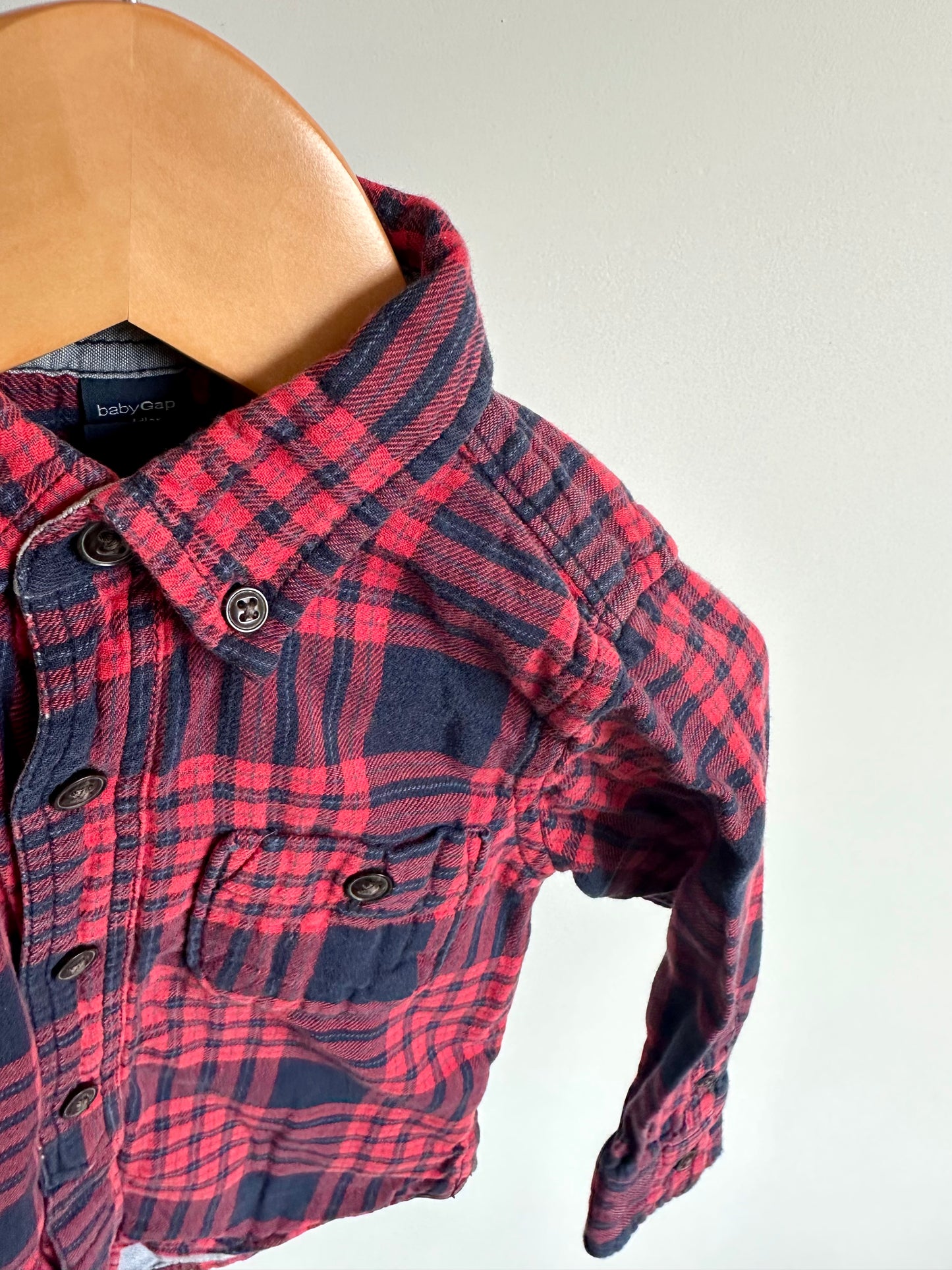 Gap Red Striped Flannel / 2T