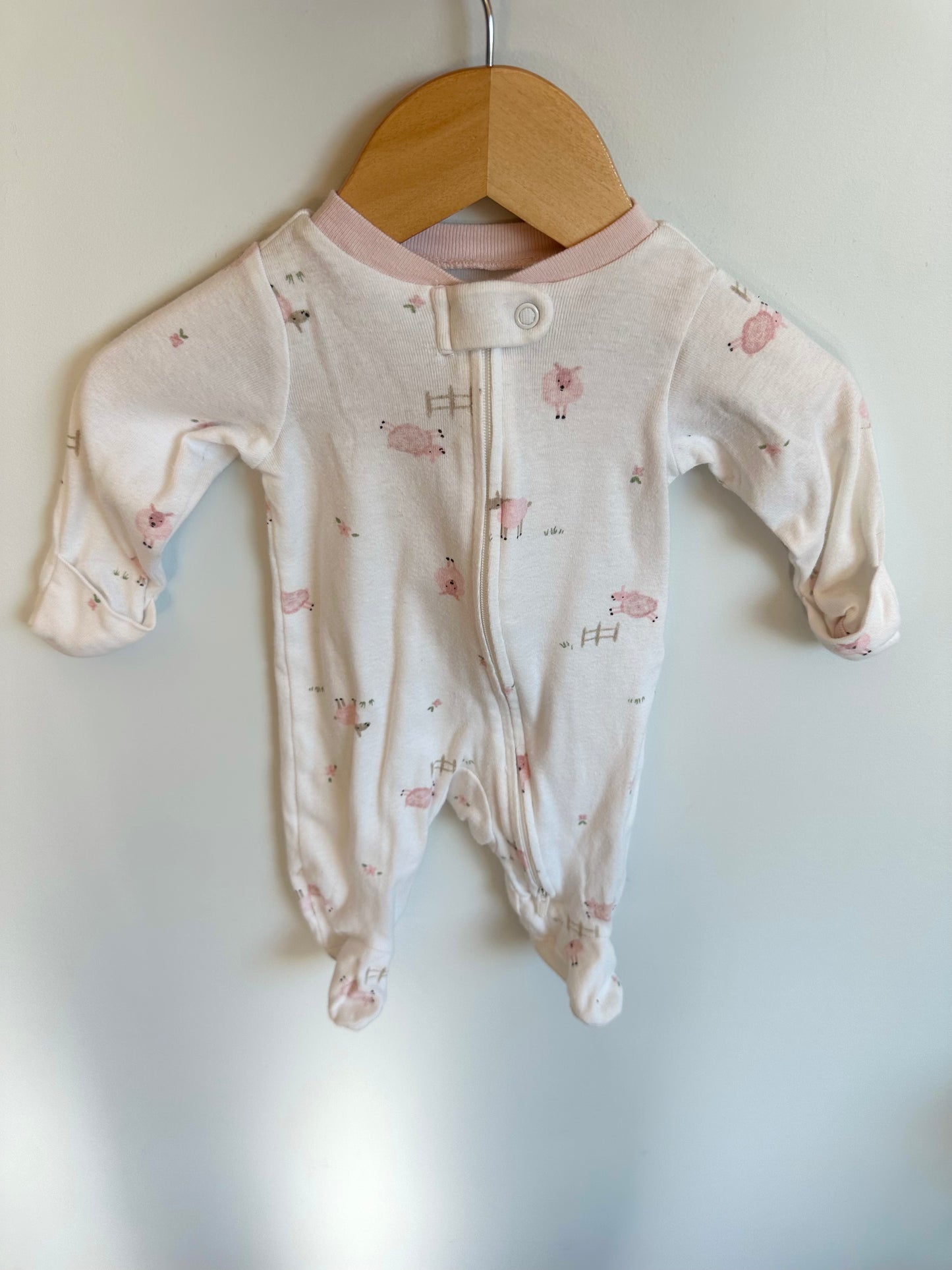 Newborn Pink Sheep Sleeper / 0m