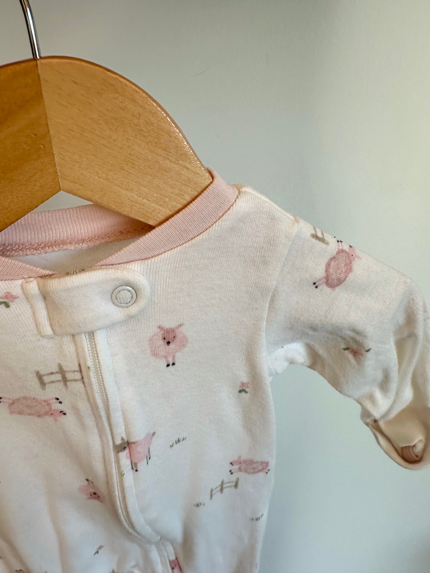 Newborn Pink Sheep Sleeper / 0m