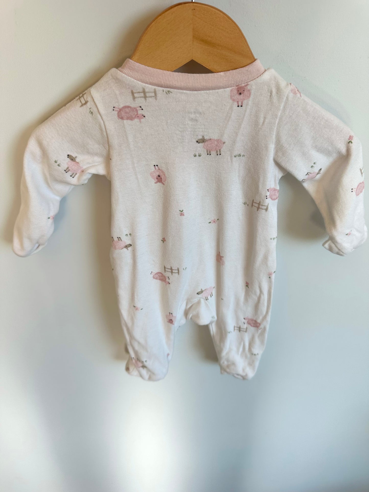 Newborn Pink Sheep Sleeper / 0m