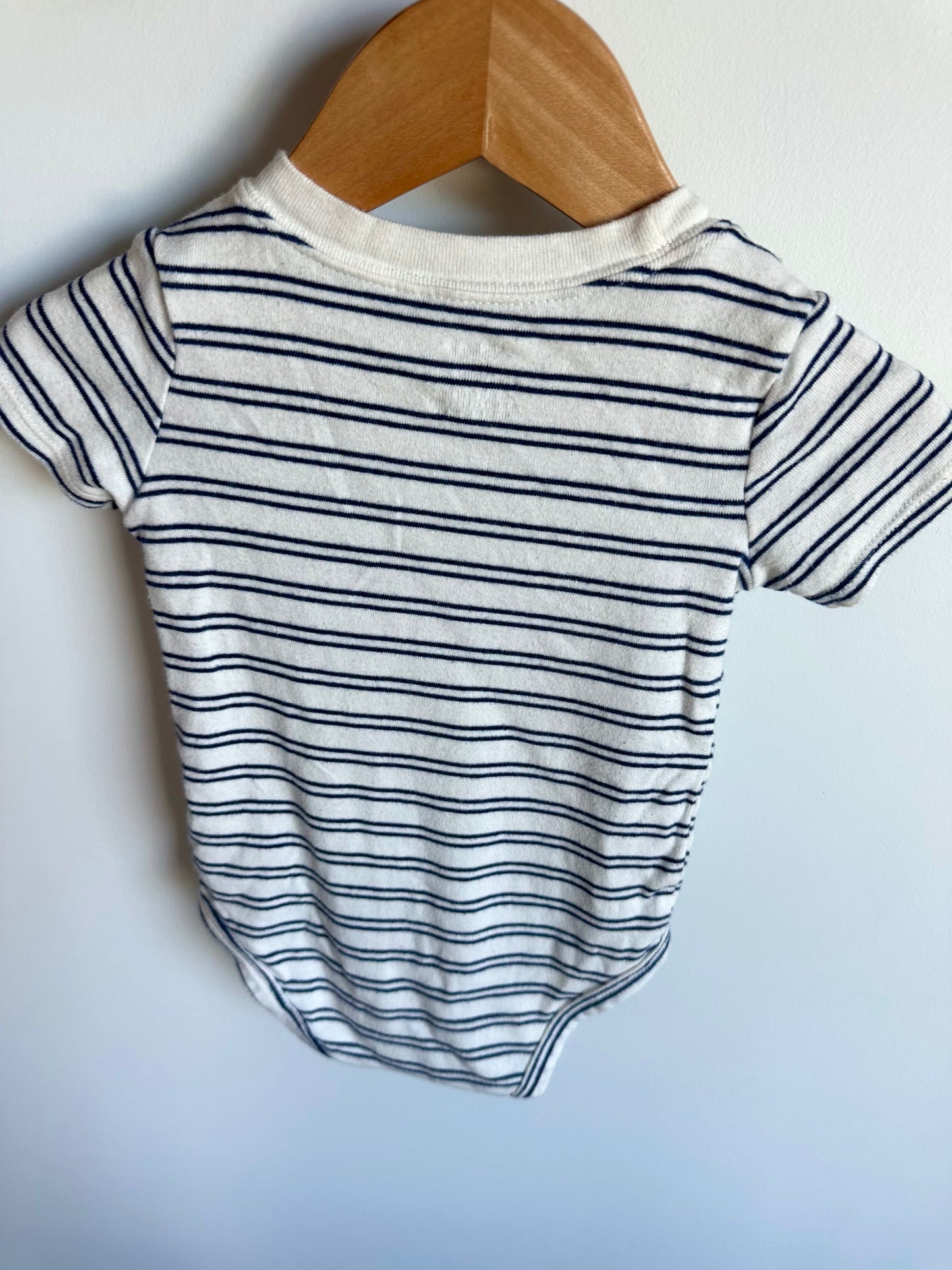Striped Bodysuit with Pocket / 18m