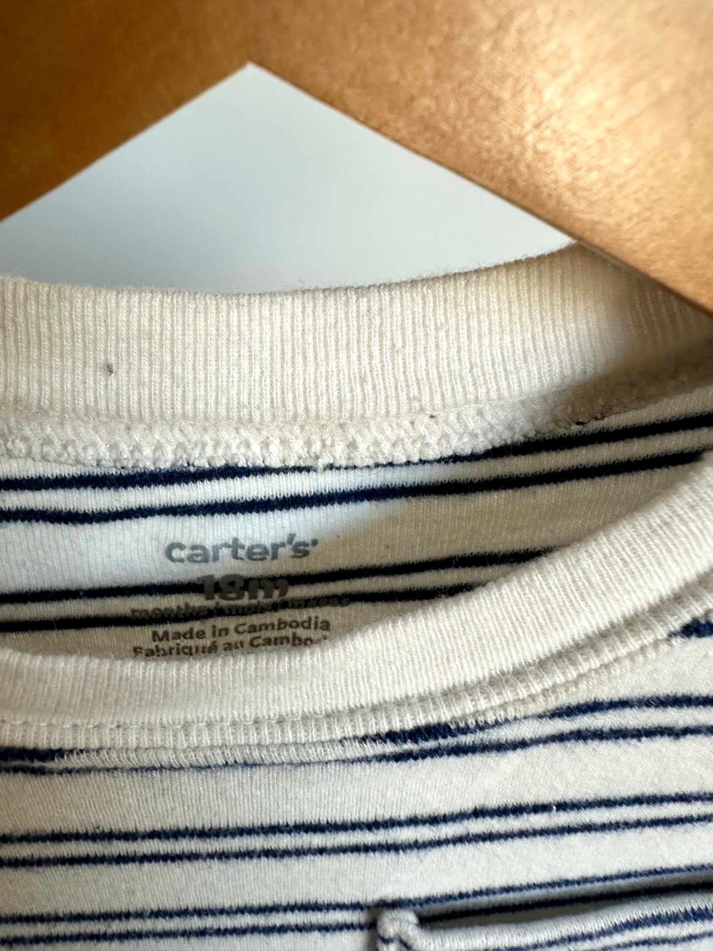 Striped Bodysuit with Pocket / 18m