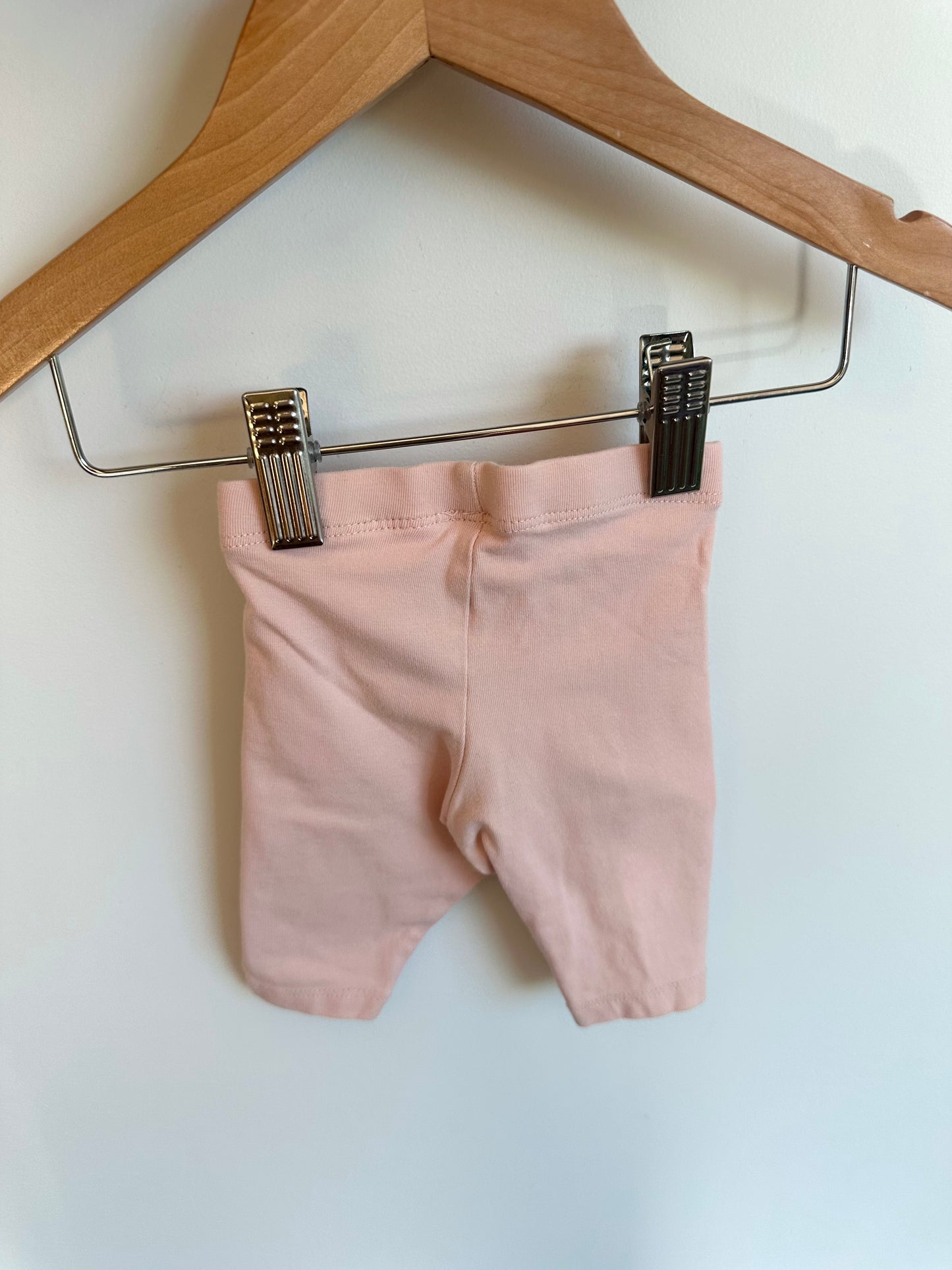 H&M Pink Organic Cotton Biker Shorts / 0-1m