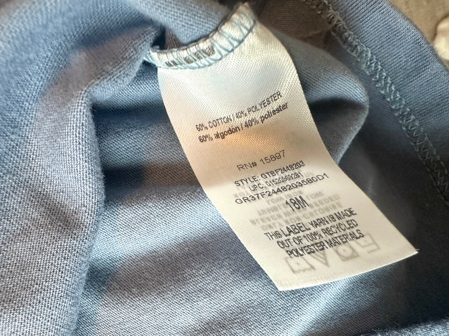 Blue Polar Bear Long Sleeve / 18m