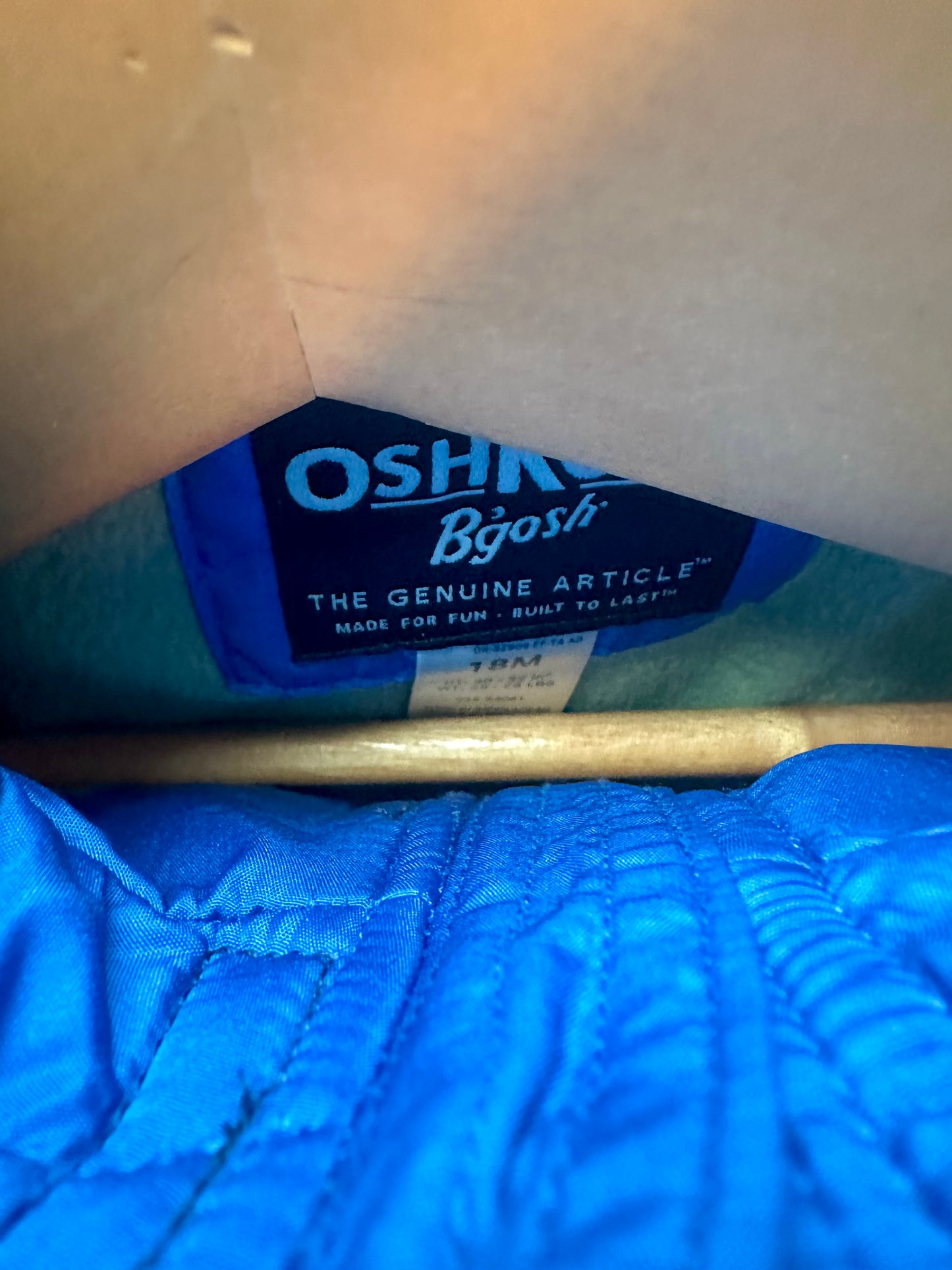 Oshkosh Fleece Lined Blue Jacket / 18m