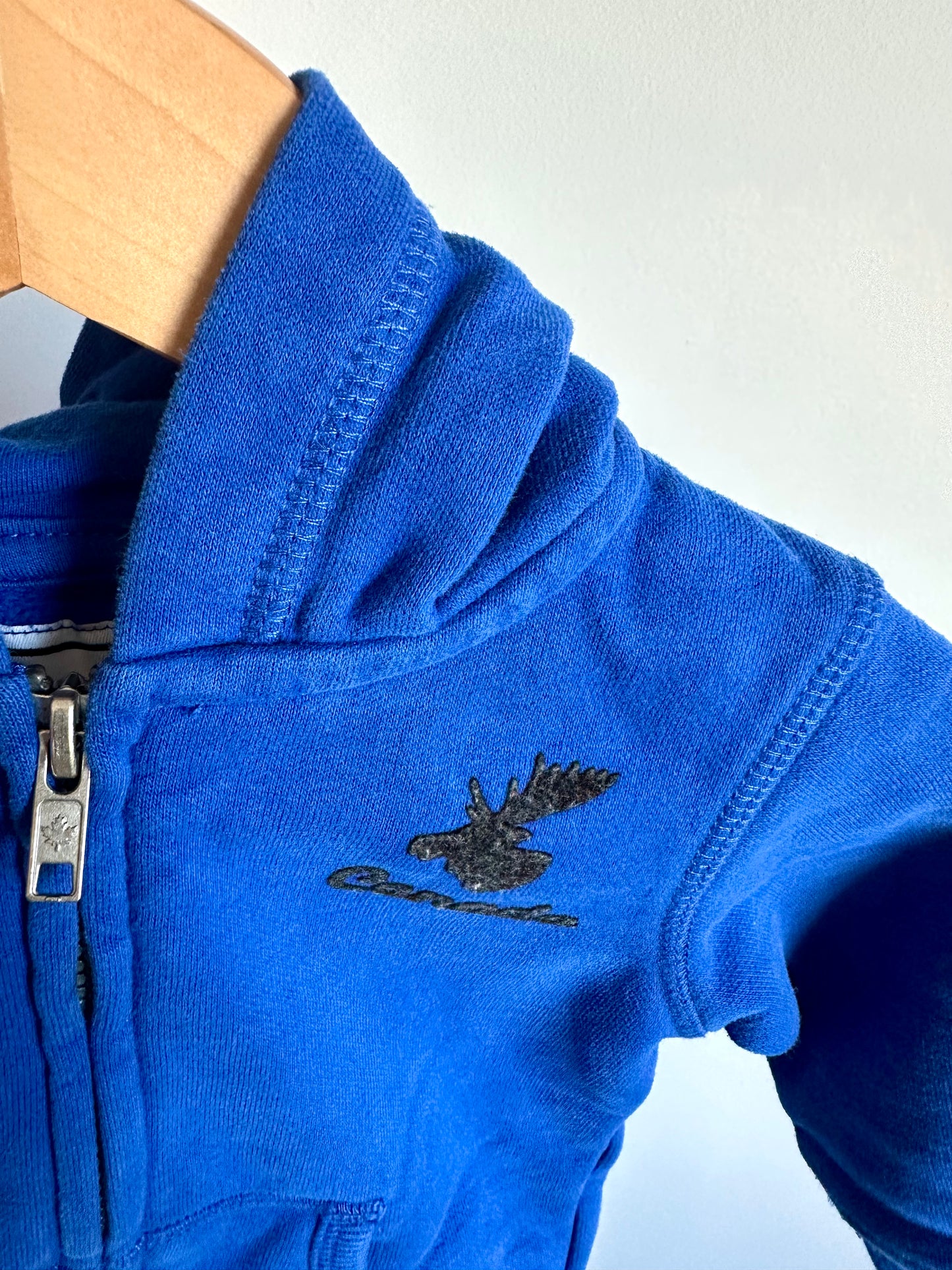 Cobalt Blue Zipper Hoodie / 6-12m