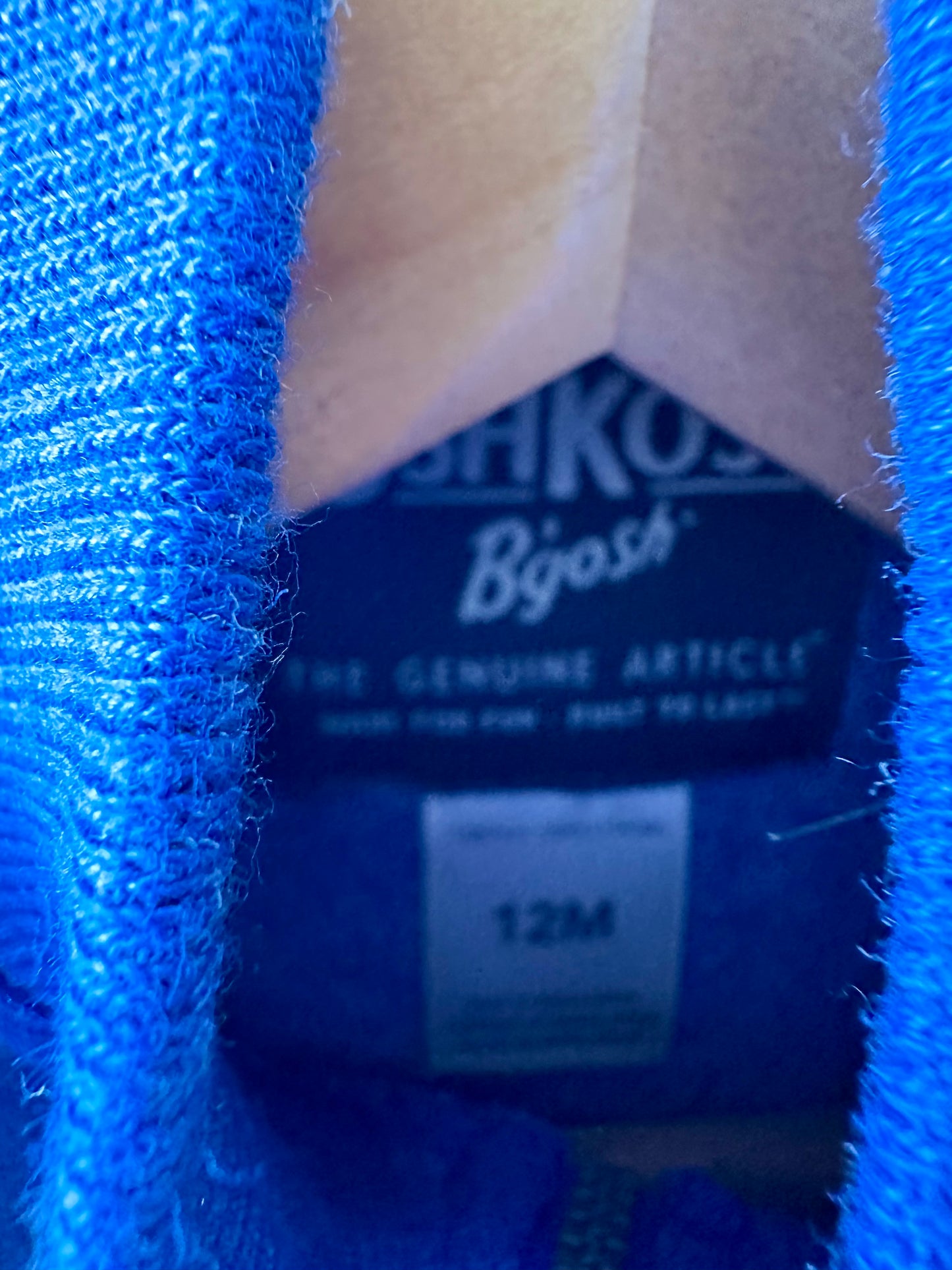 Half Zip Blue Sweater with Stripes (With Tags) / 12m