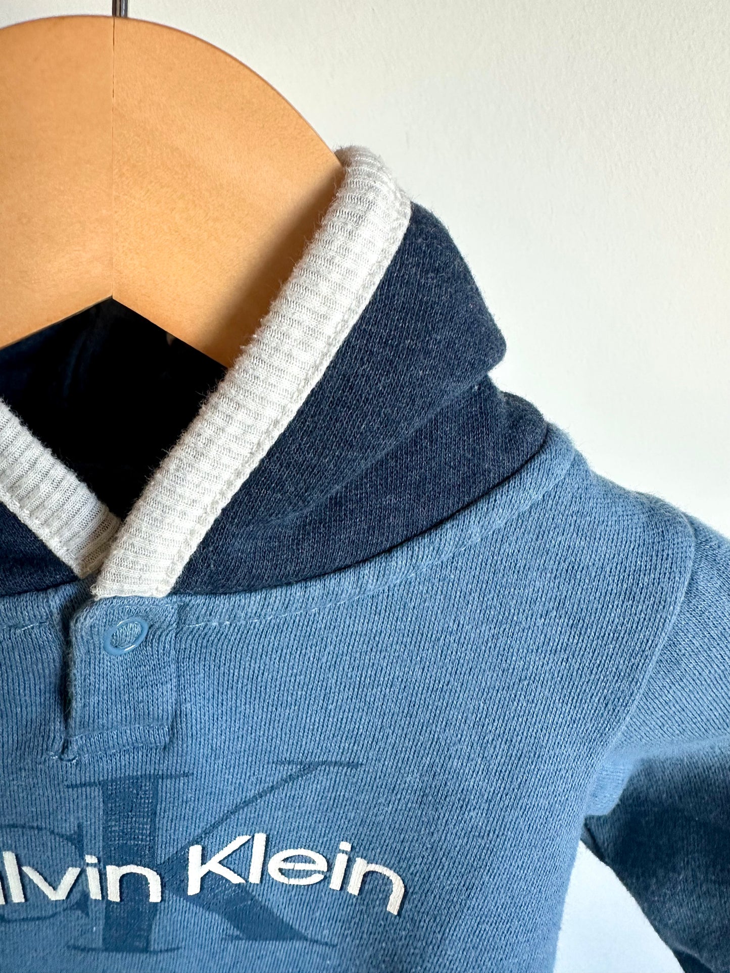 Calvin Klein Blue Hood Jumpsuit / 3-6m