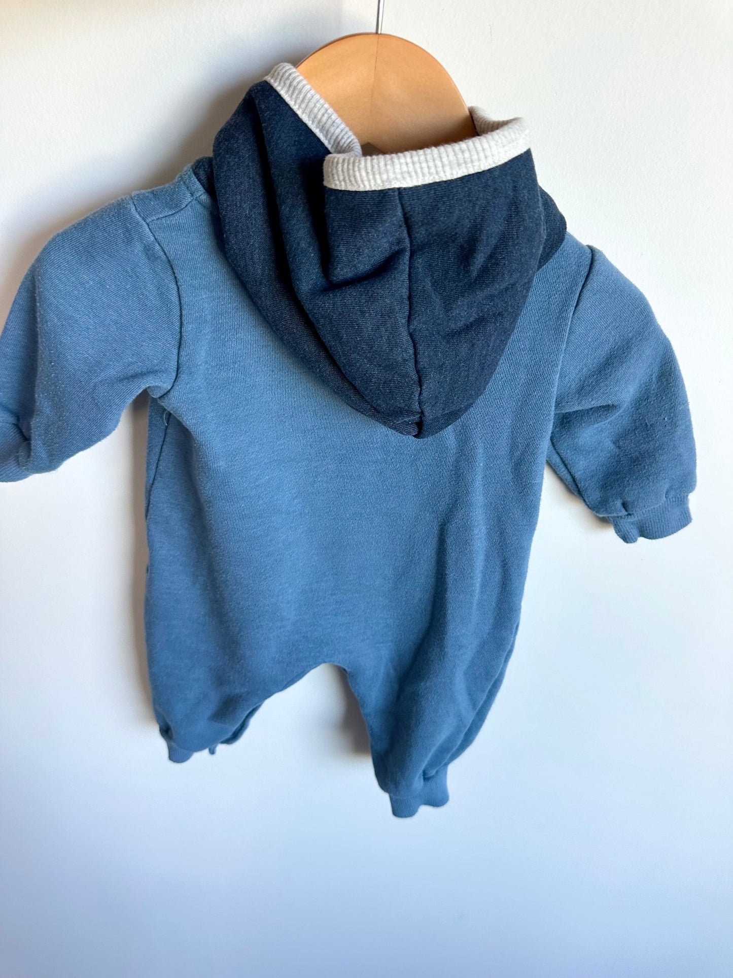Calvin Klein Blue Hood Jumpsuit / 3-6m