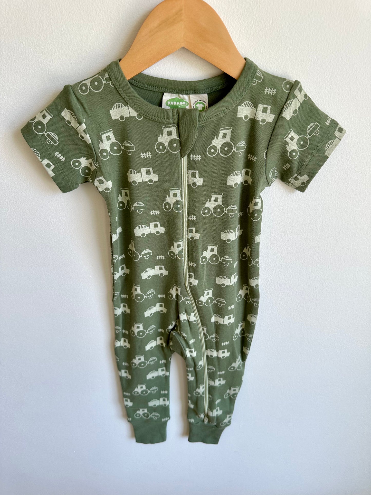 Tractors Parade Organic 2-Way Zip Jumpsuit (New Retail Item) 6-12m