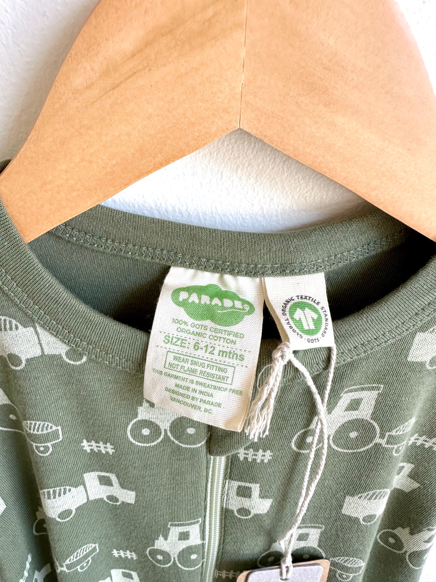 Tractors Parade Organic 2-Way Zip Jumpsuit (New Retail Item) 6-12m