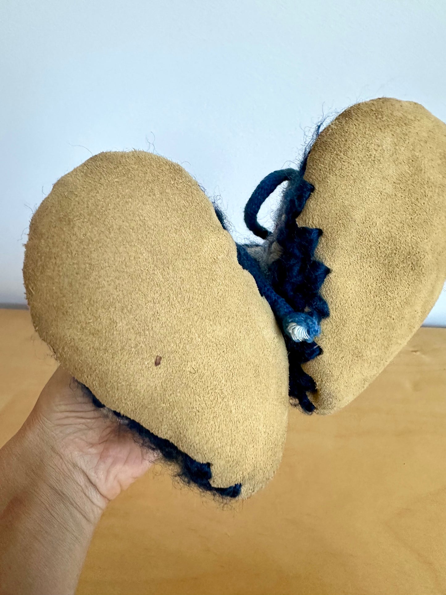 Blue Handmade Slippers / Size 4 Infant?