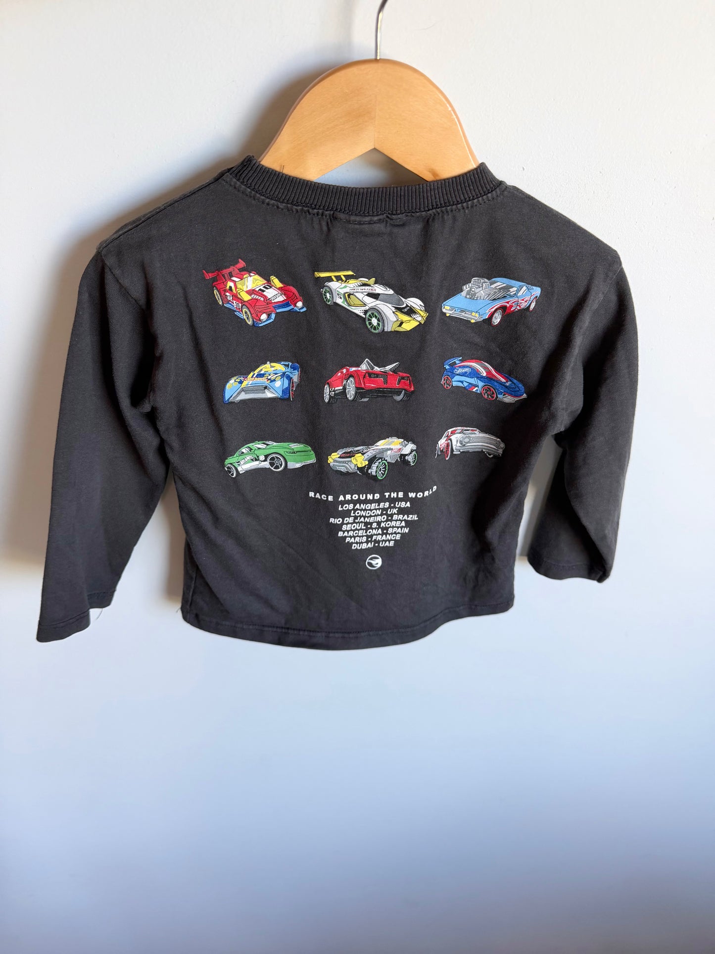Zara Grey Hot Wheels Long Sleeve / 18-24m