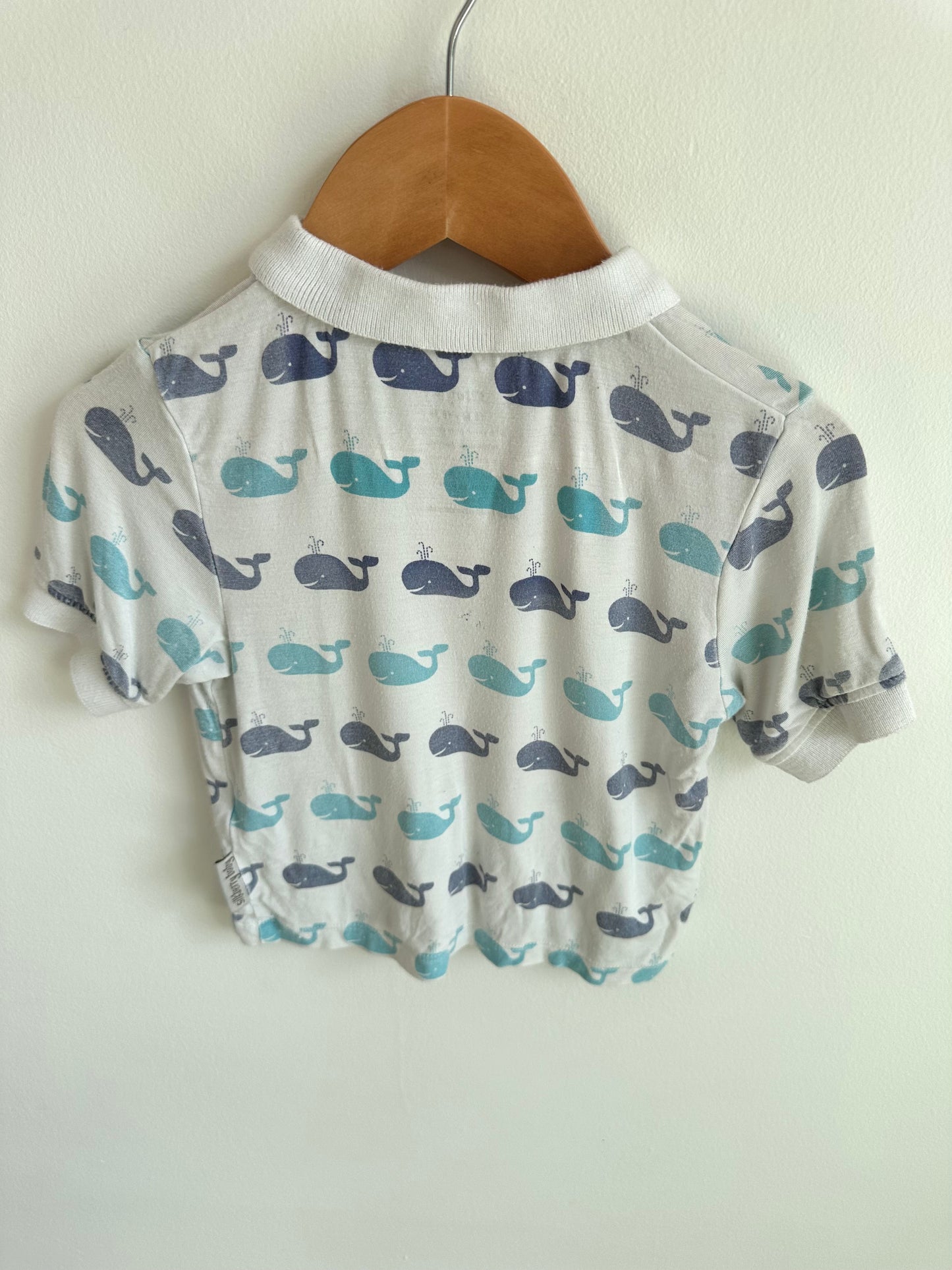 Silkberry Bamboo Collared Whale T-shirt (PLAY) / 12-18m