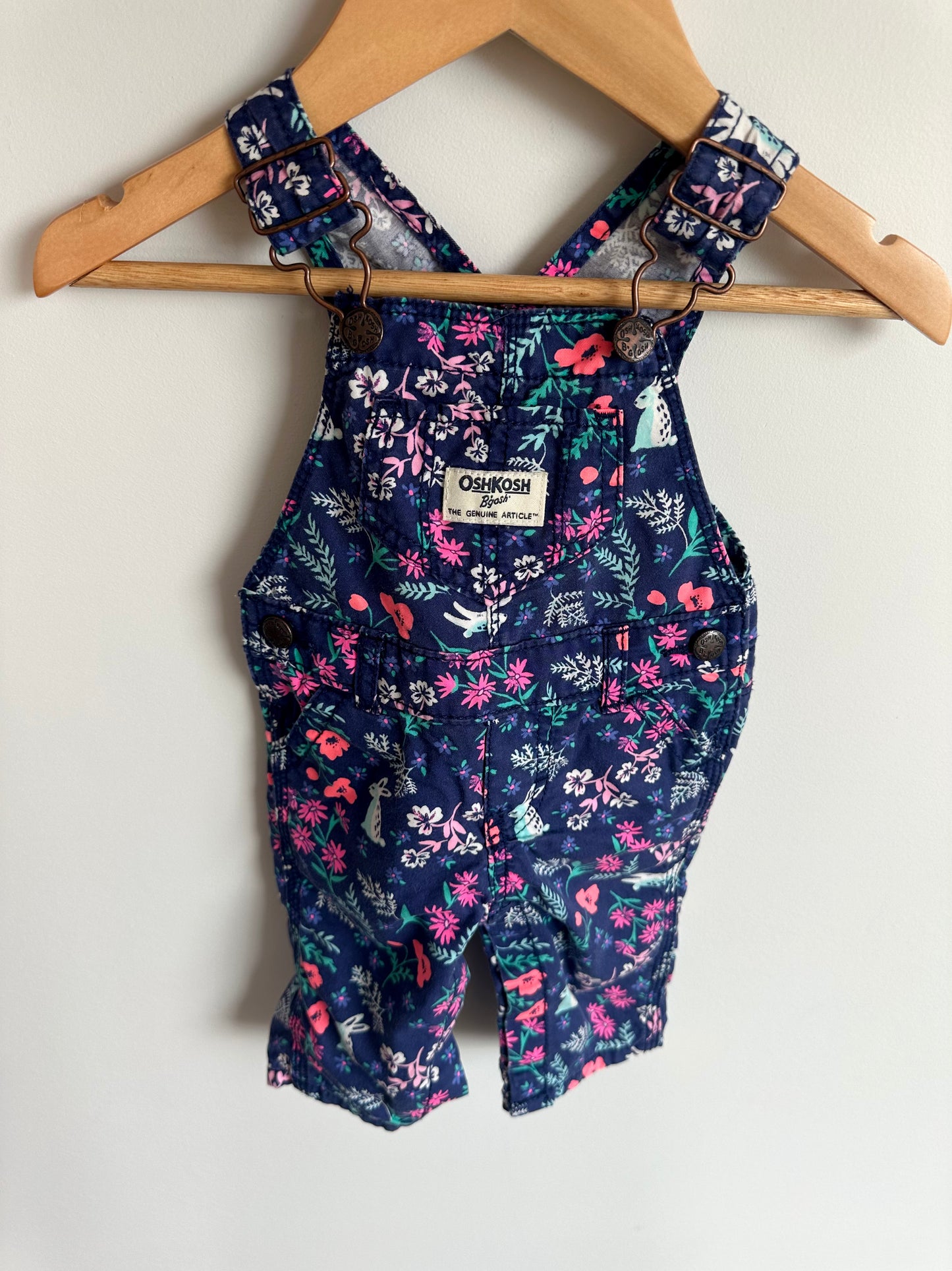 OshKosh Purple Bunny Overalls / 3m