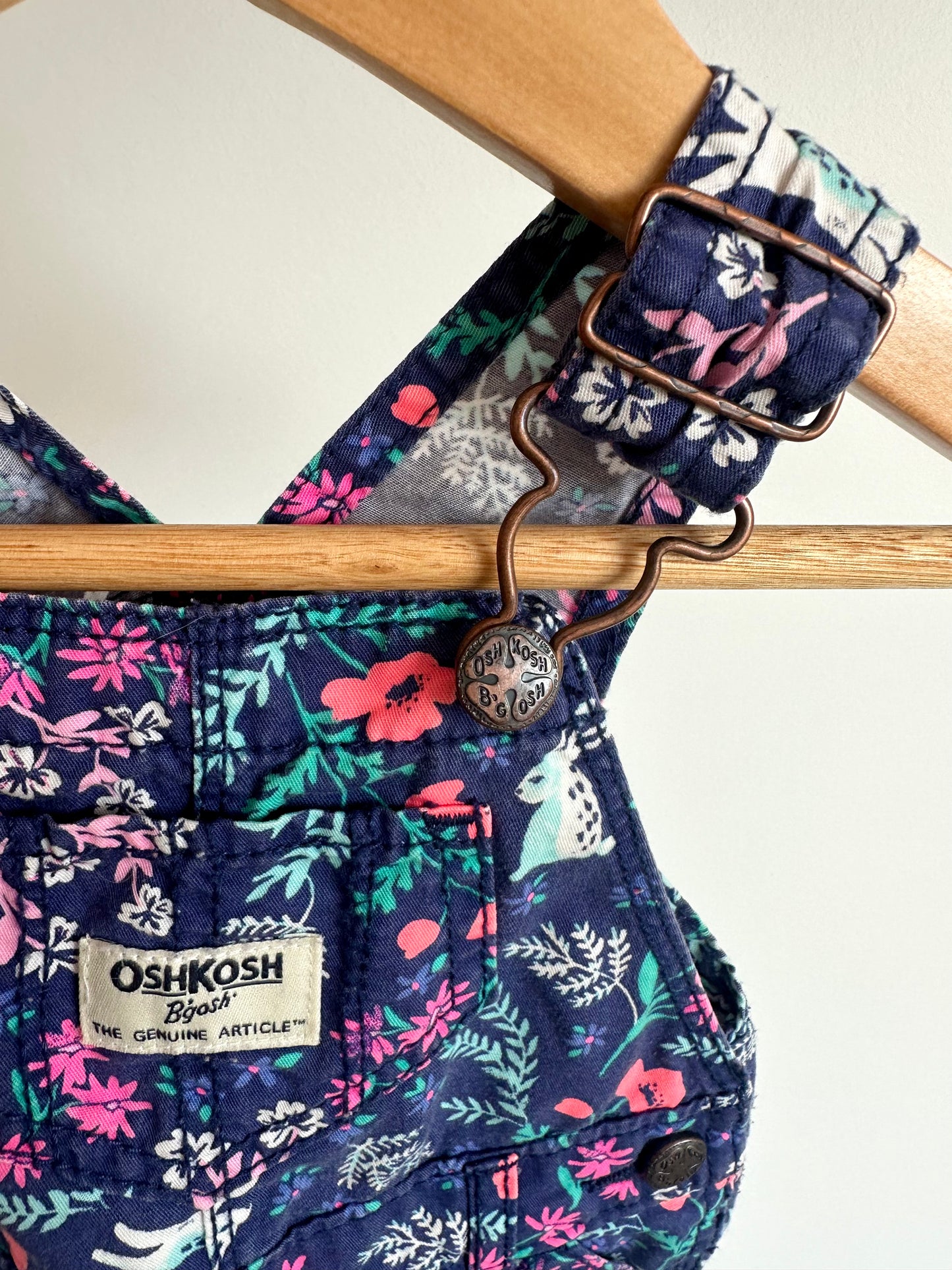 OshKosh Purple Bunny Overalls / 3m