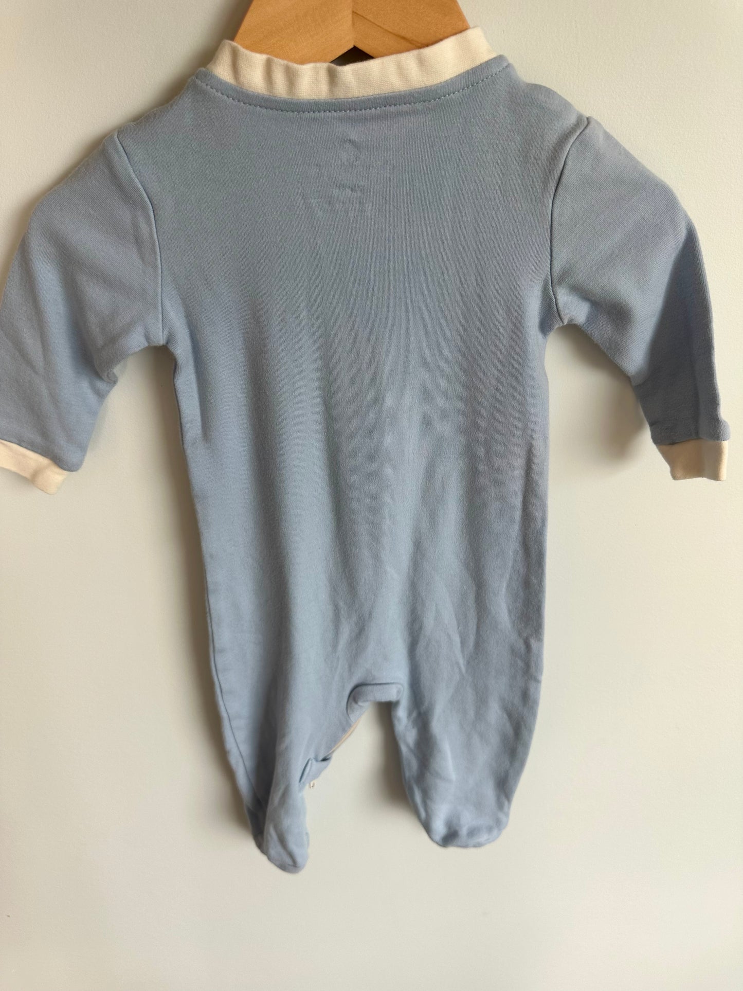 Blue Butterfly Zip Sleeper / 3-6m