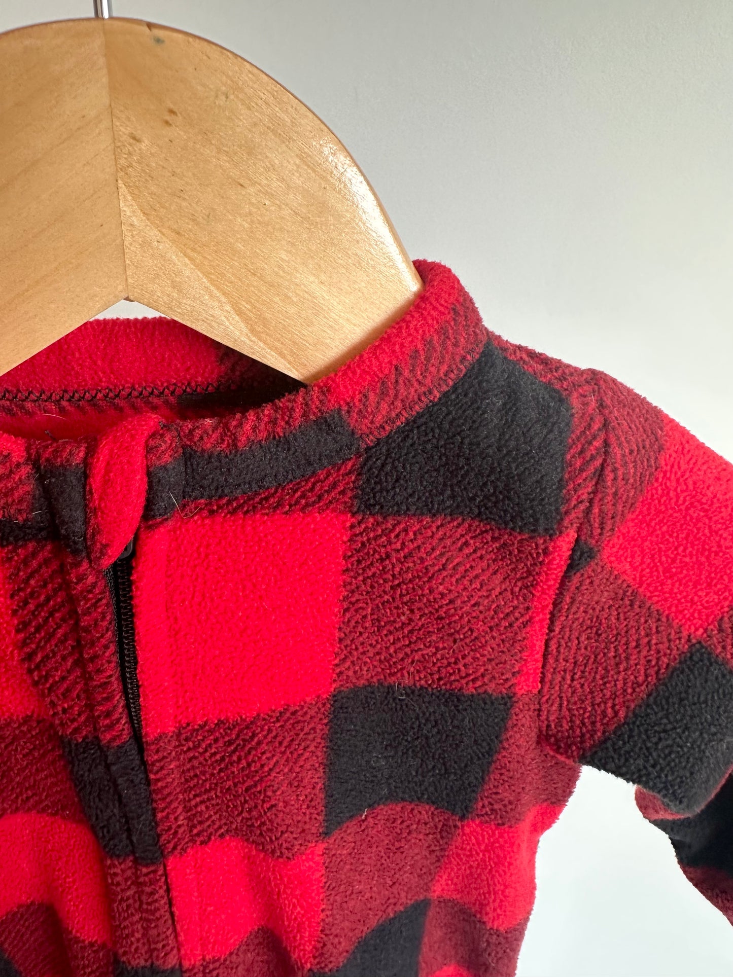 Fleece Buffalo Plaid Sleeper / 3-6m