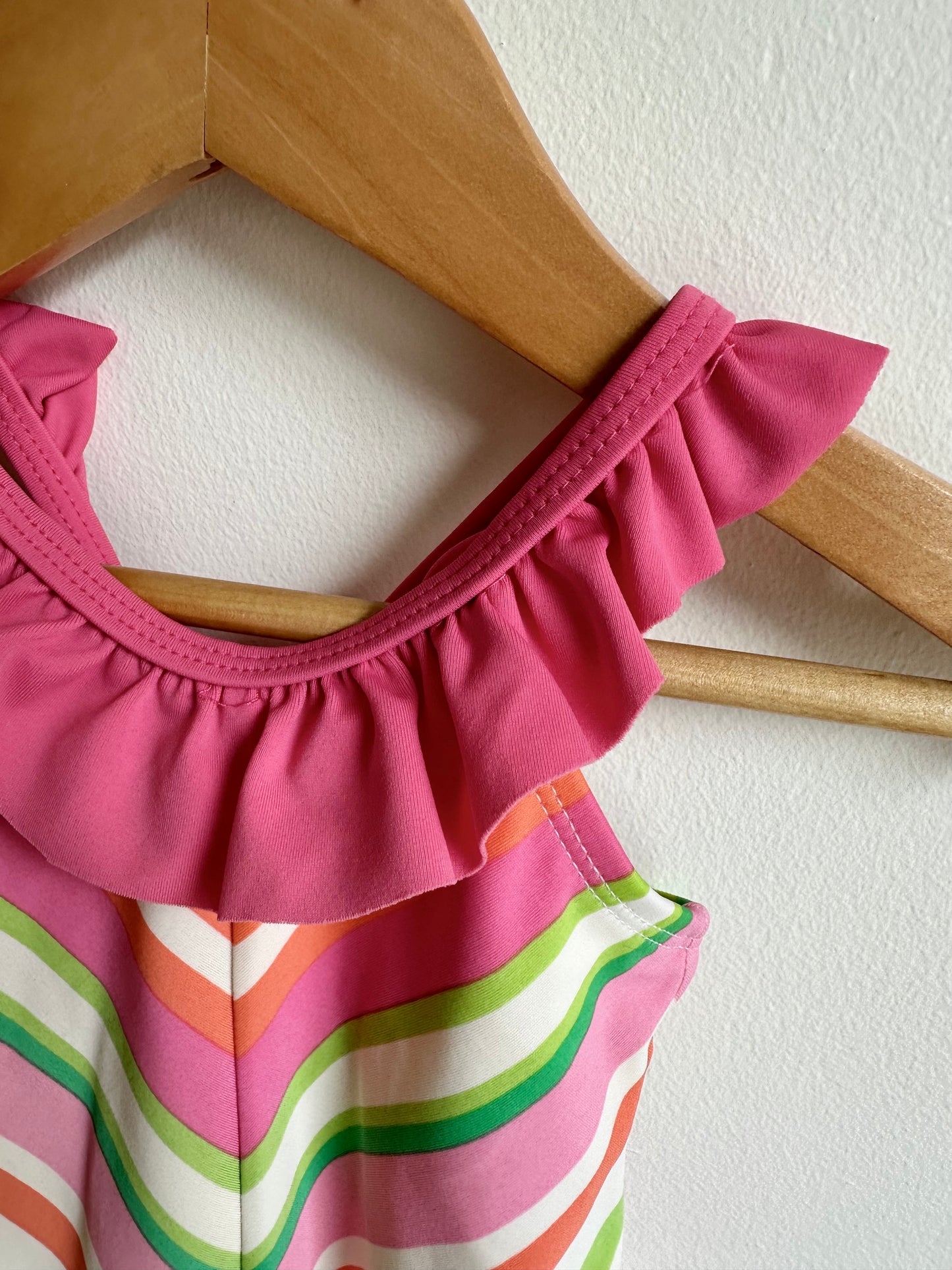 Gymboree Pink Striped Swim Suit / 12-18m