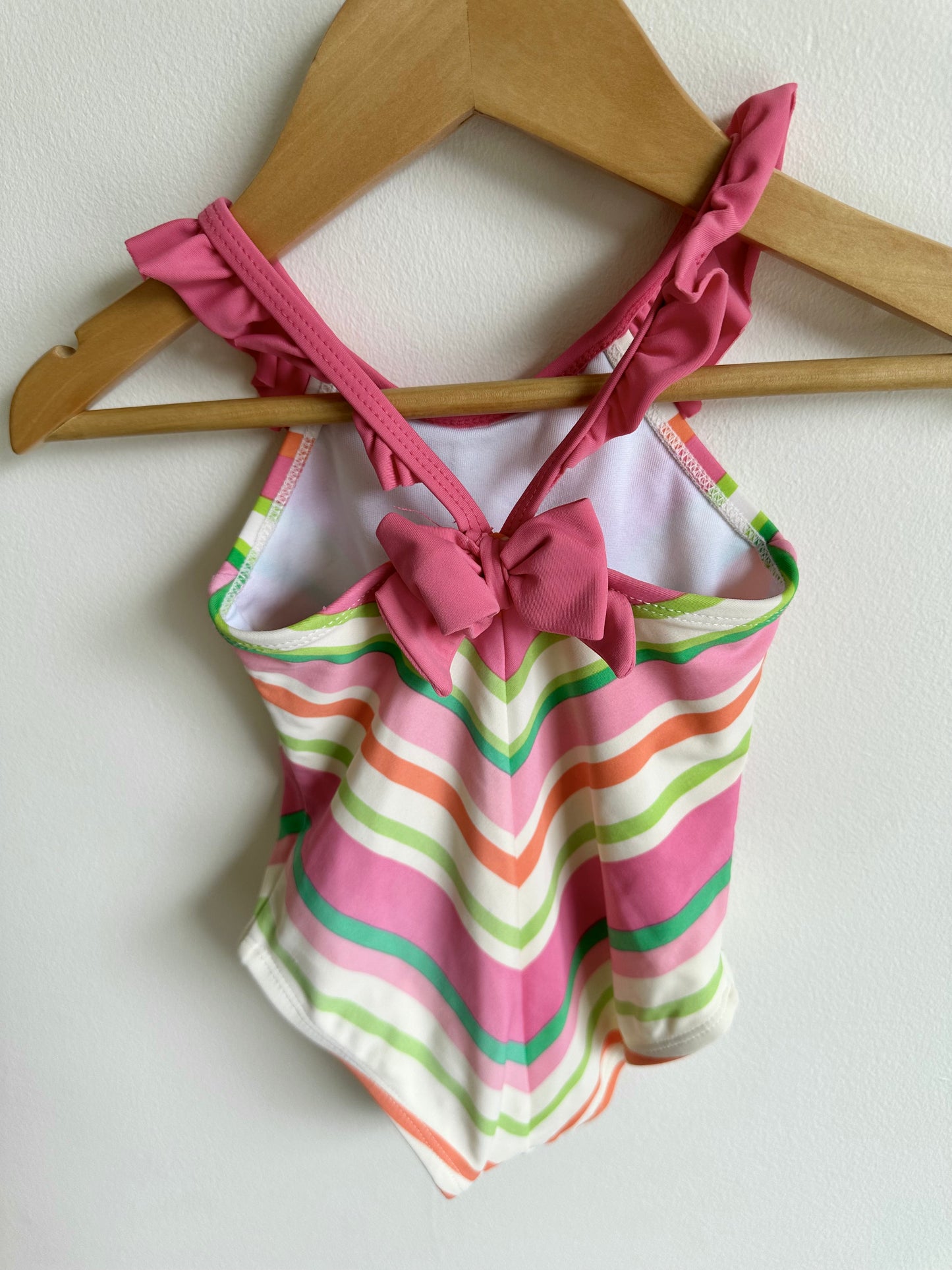 Gymboree Pink Striped Swim Suit / 12-18m